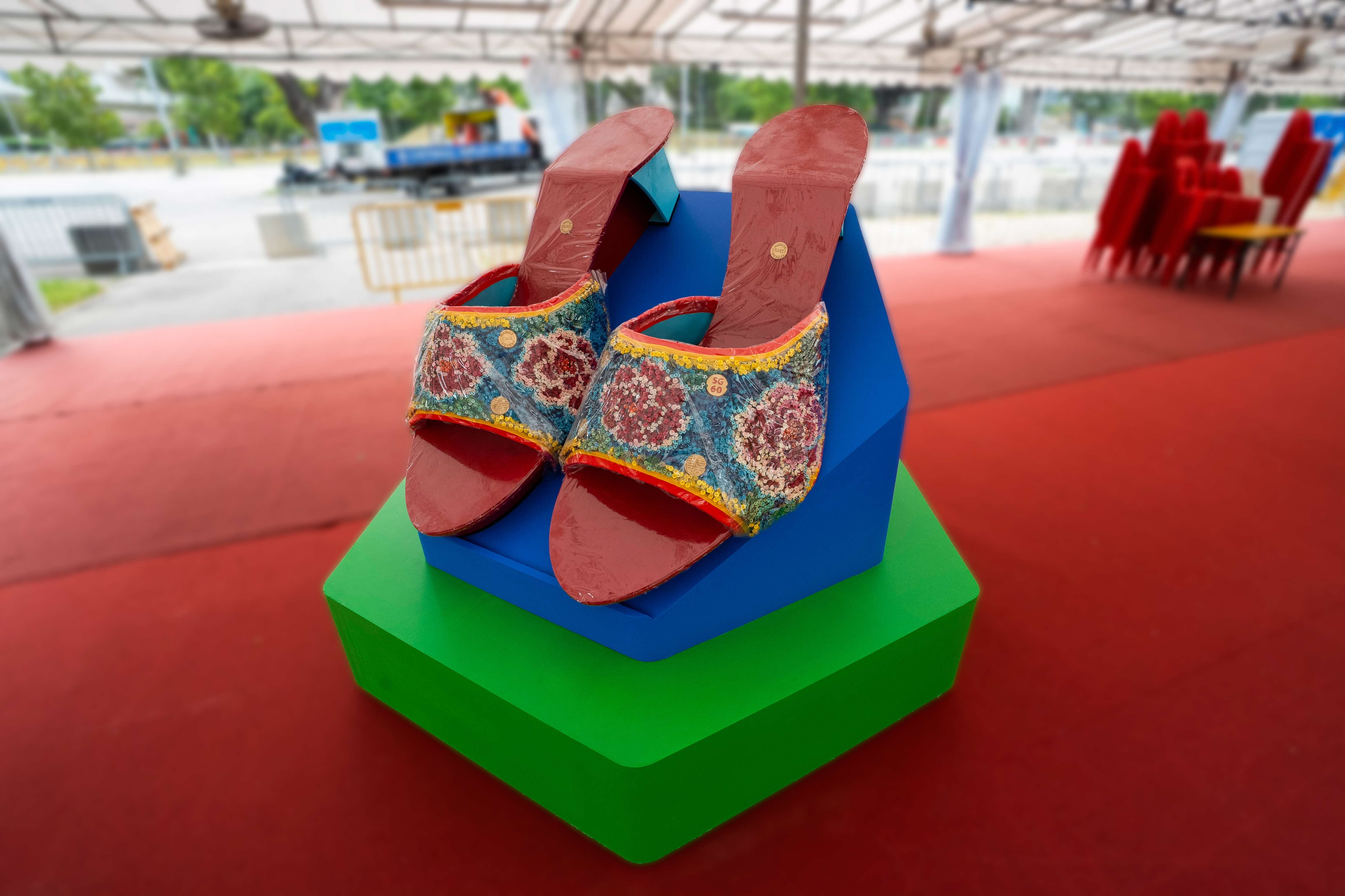 Giant Peranakan Shoes 