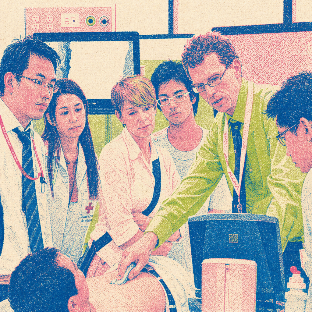 students attending a course