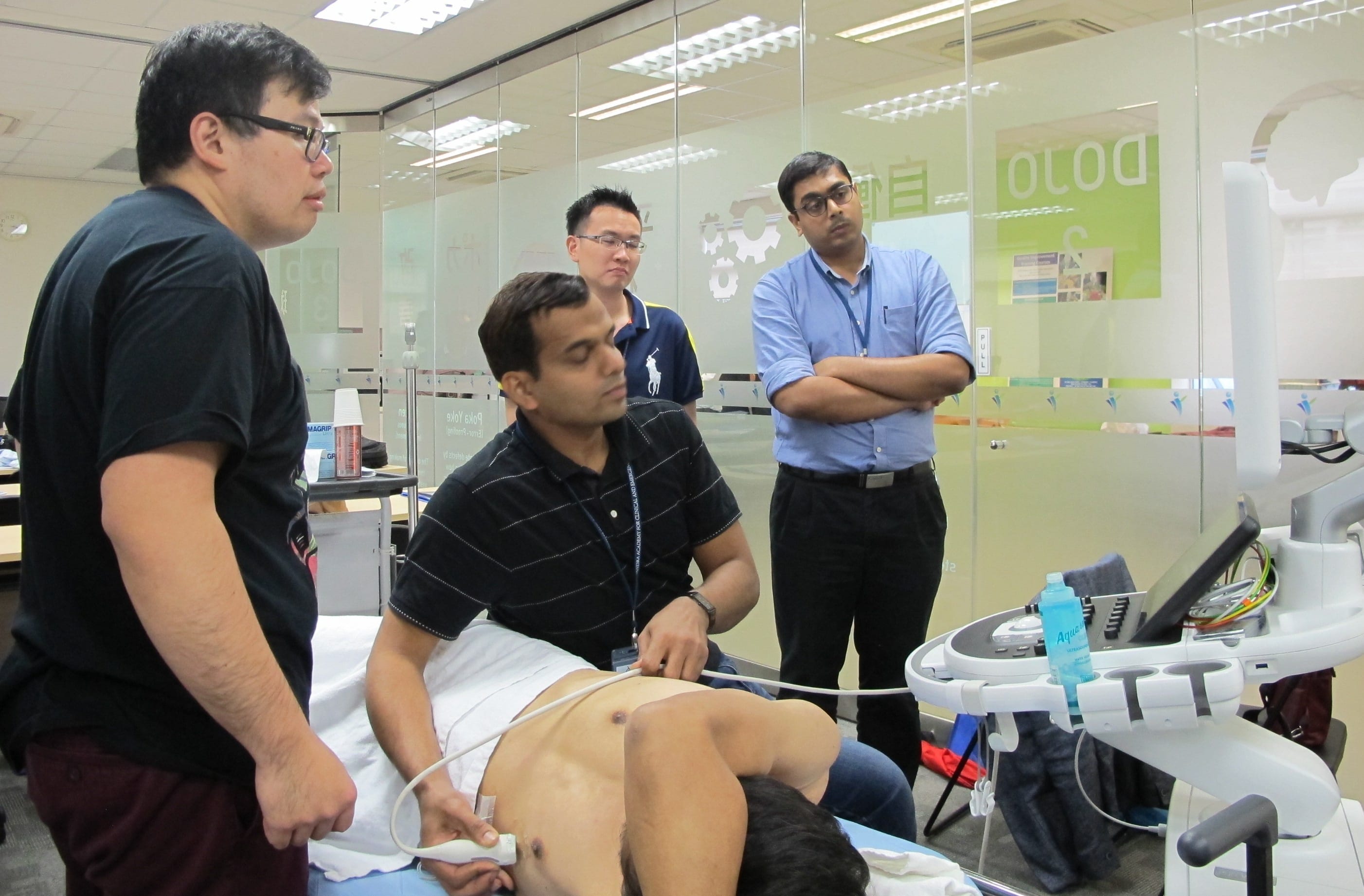 Ultrasound scan by participants