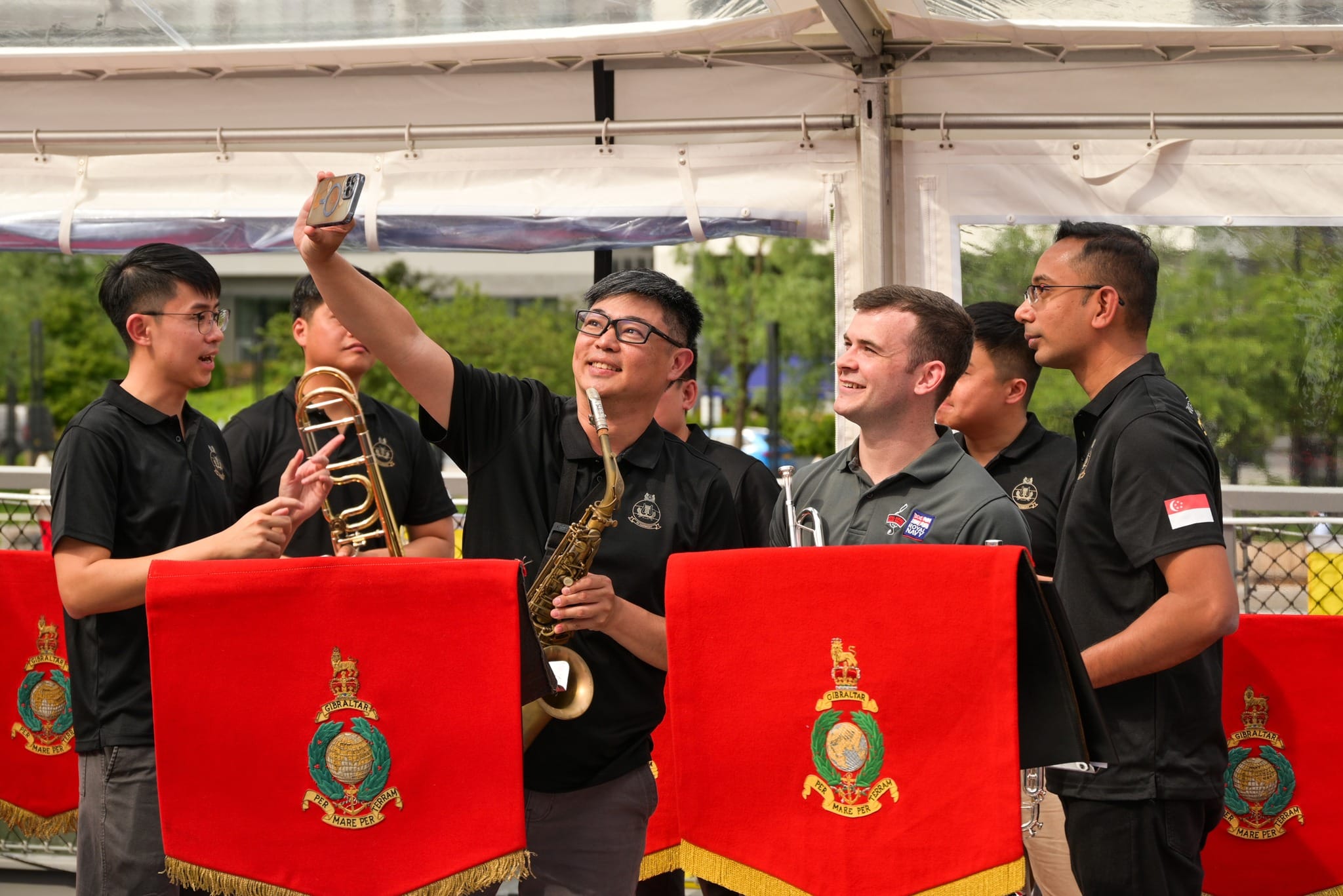 ME2 Lim sharing a lighthearted moment with LCpl Coxon and ME2 Vignesh.