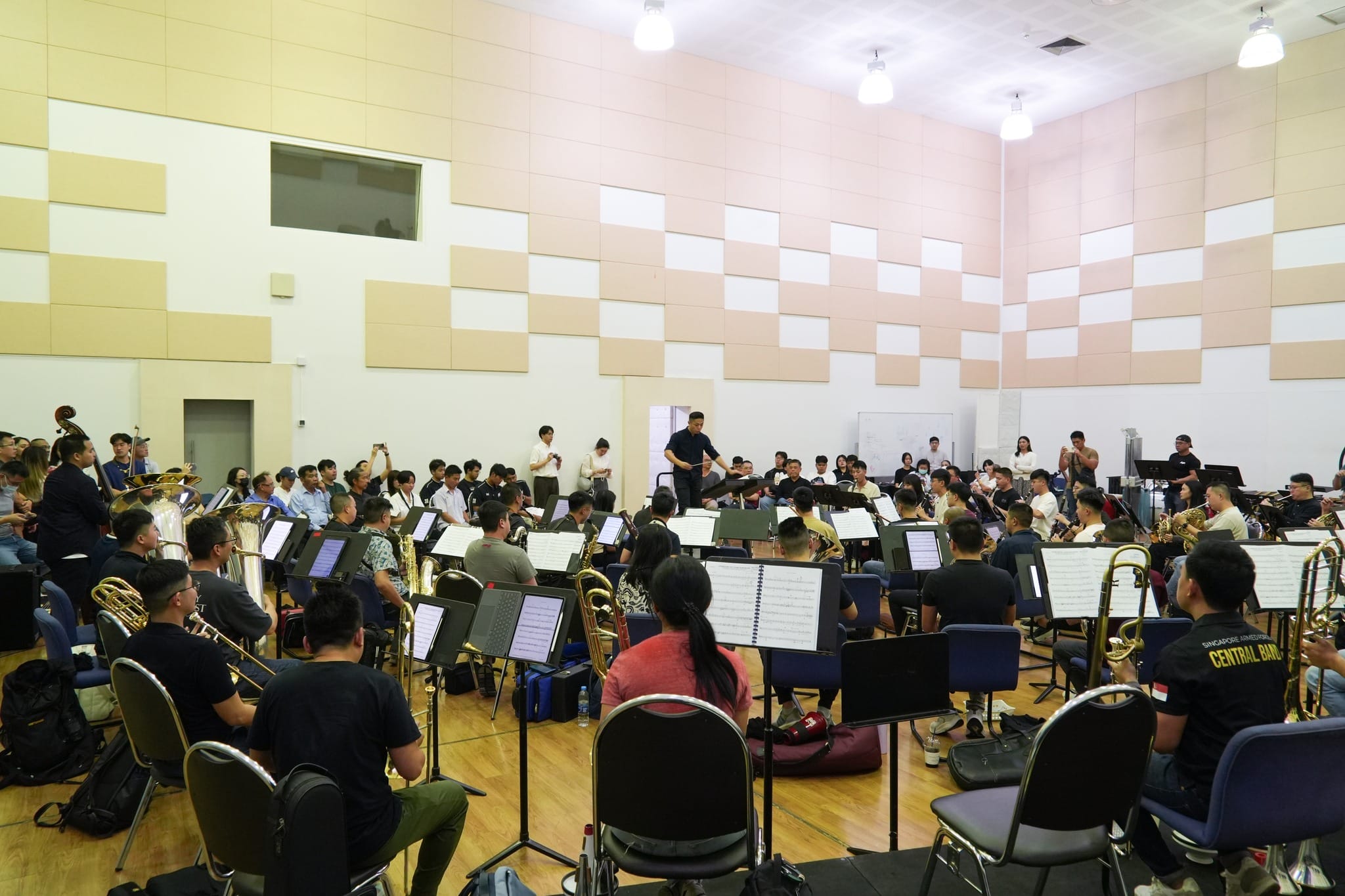 Right after touchdown on 22 March, the SAF Central Band led a wind band repertory workshop.