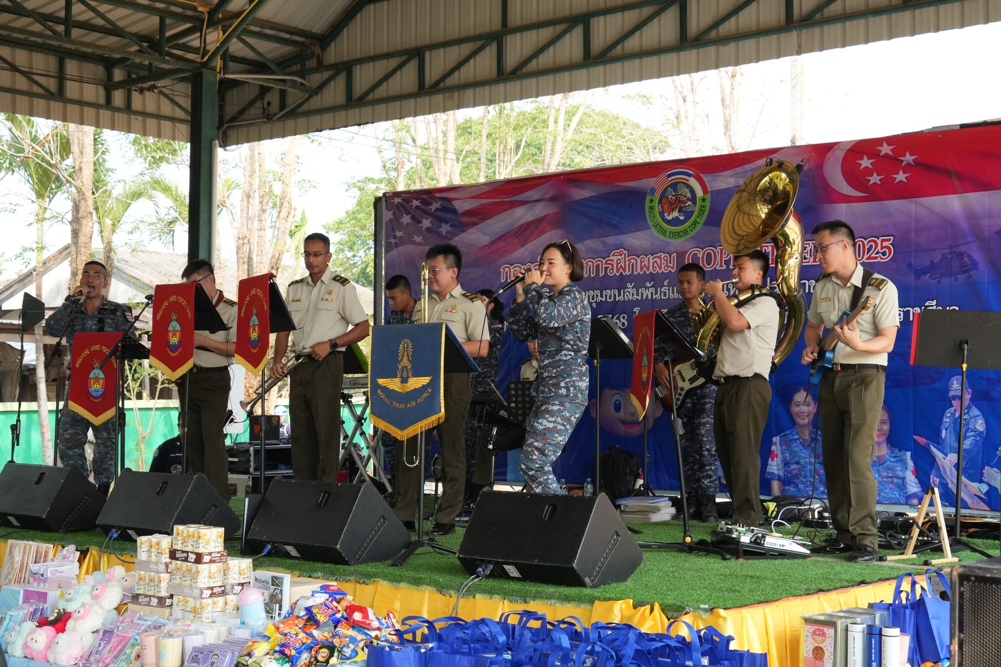 Musicians from the SAF Central Band and the RTAF in performance.