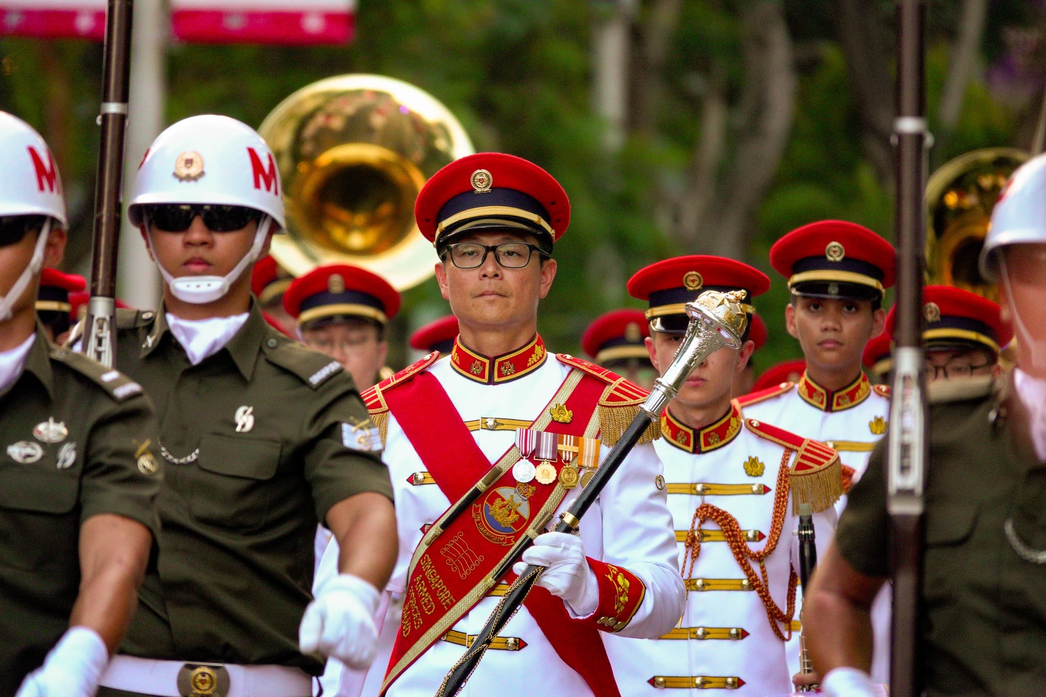 The band was led by Drum Major Military Expert 2 (ME2) Goh Szu Hsien.