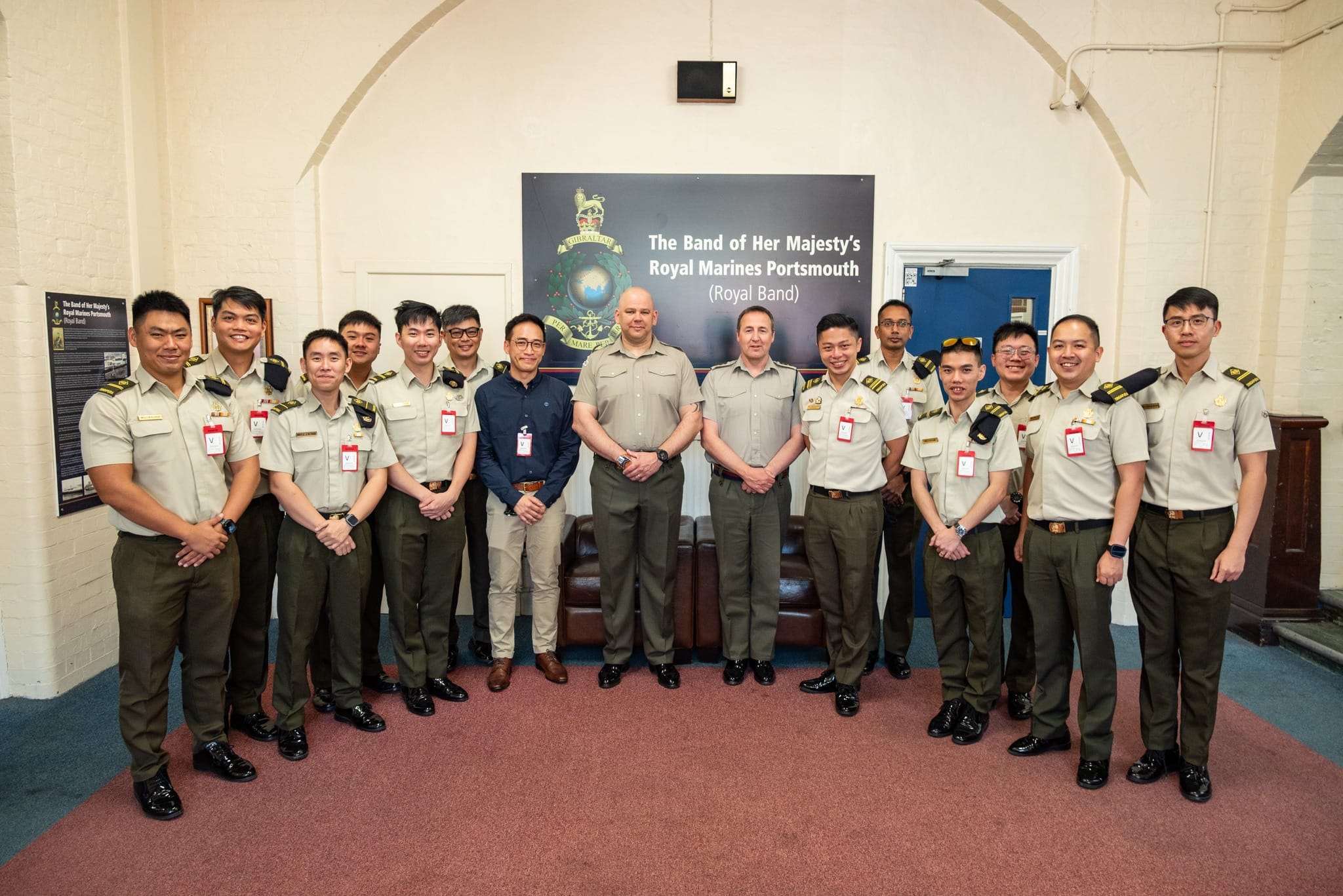 The SAF Central Band then attended a professional exchange at the Royal Marines School of Music (RMSoM) in HMS Nelson.