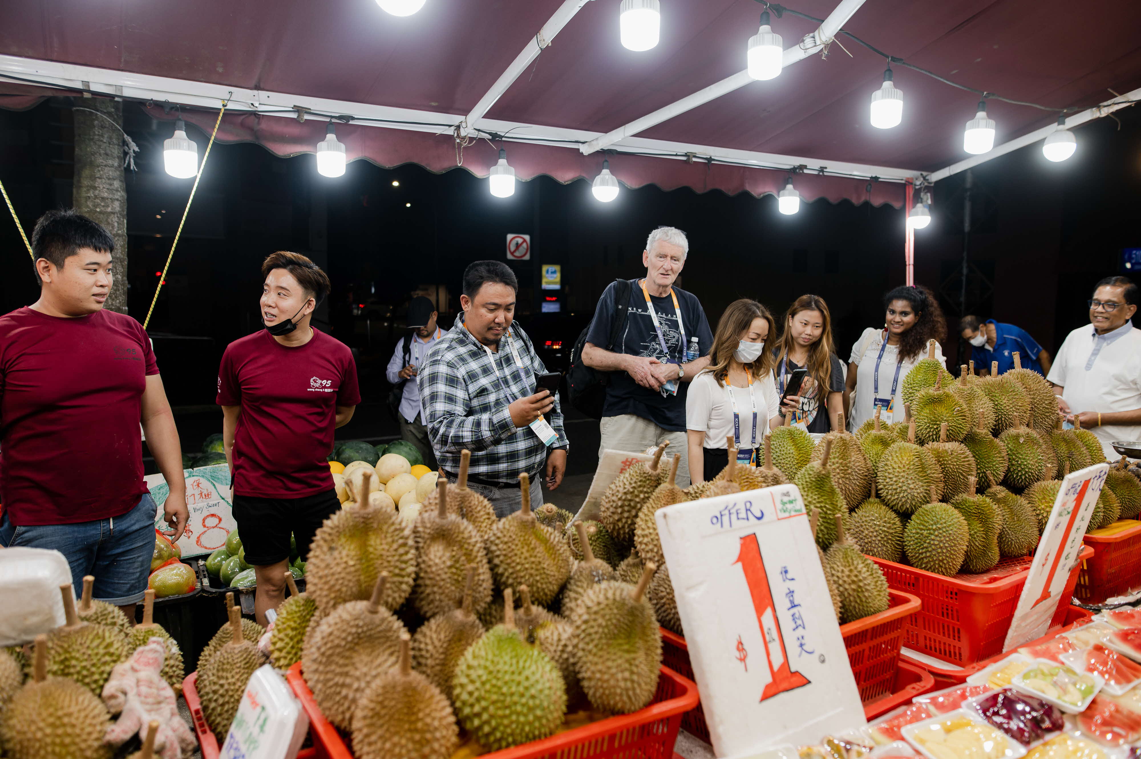 Delegates bonded over food and experienced local and Southeast Asian delicacies, such as durians