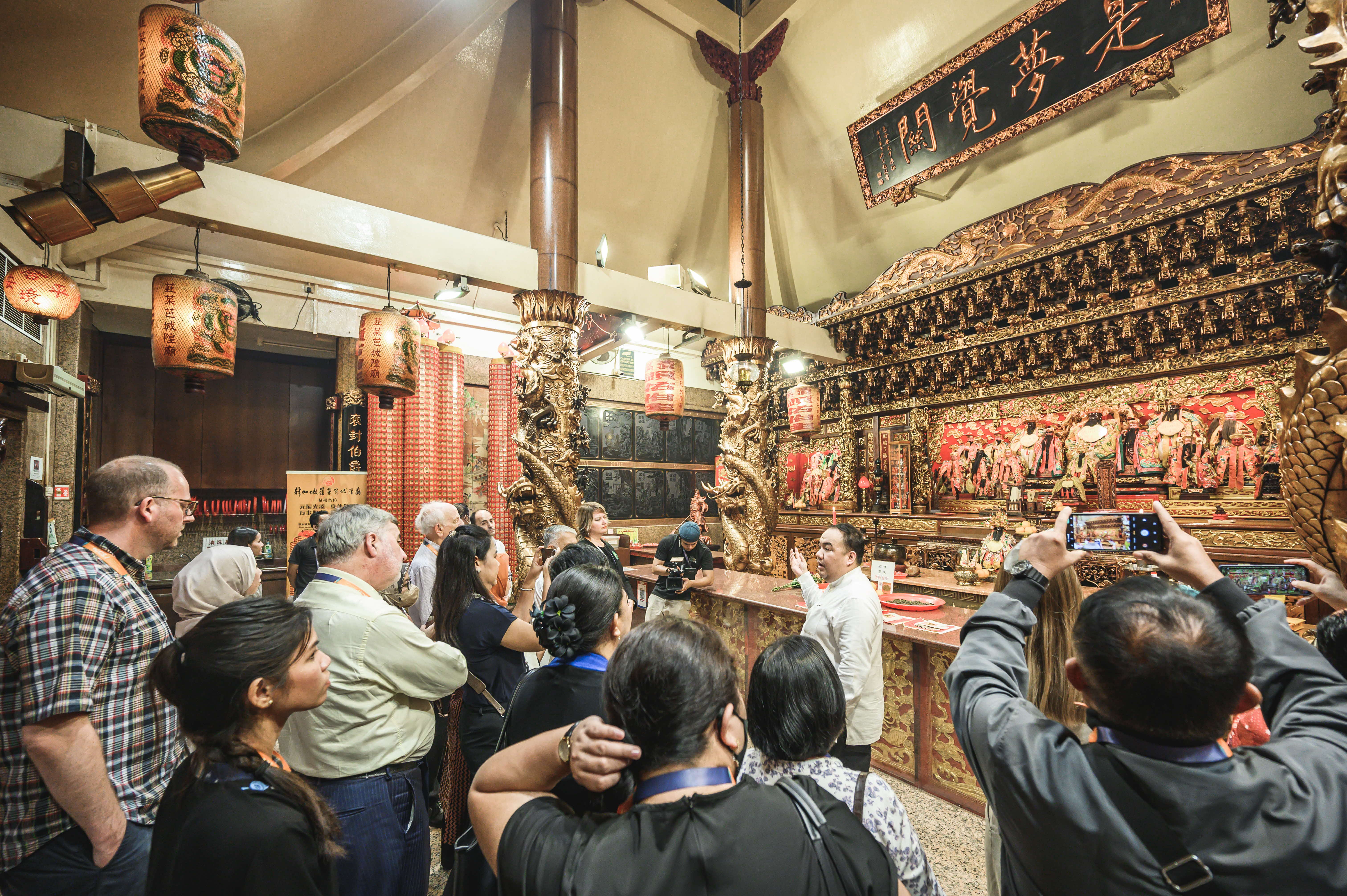 ICCS 2022 speakers and delegates visiting the Lorong Koo Chye Sheng Hong Temple on 6 September 2022