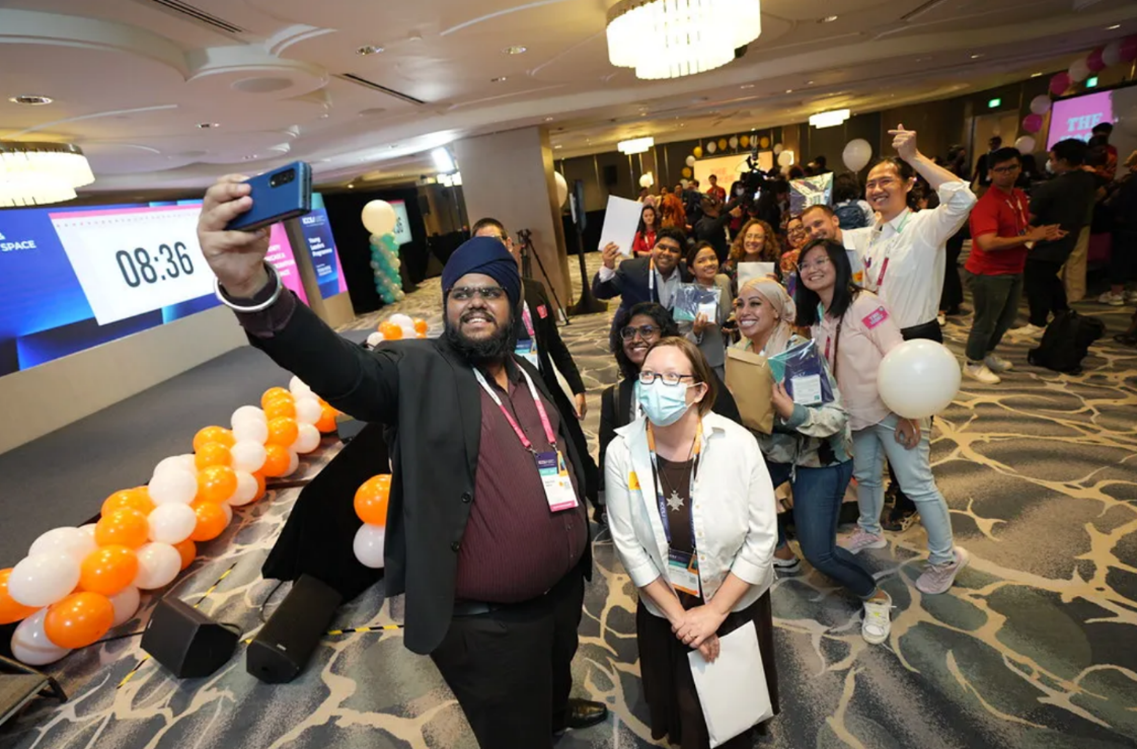 Delegates taking a group photo