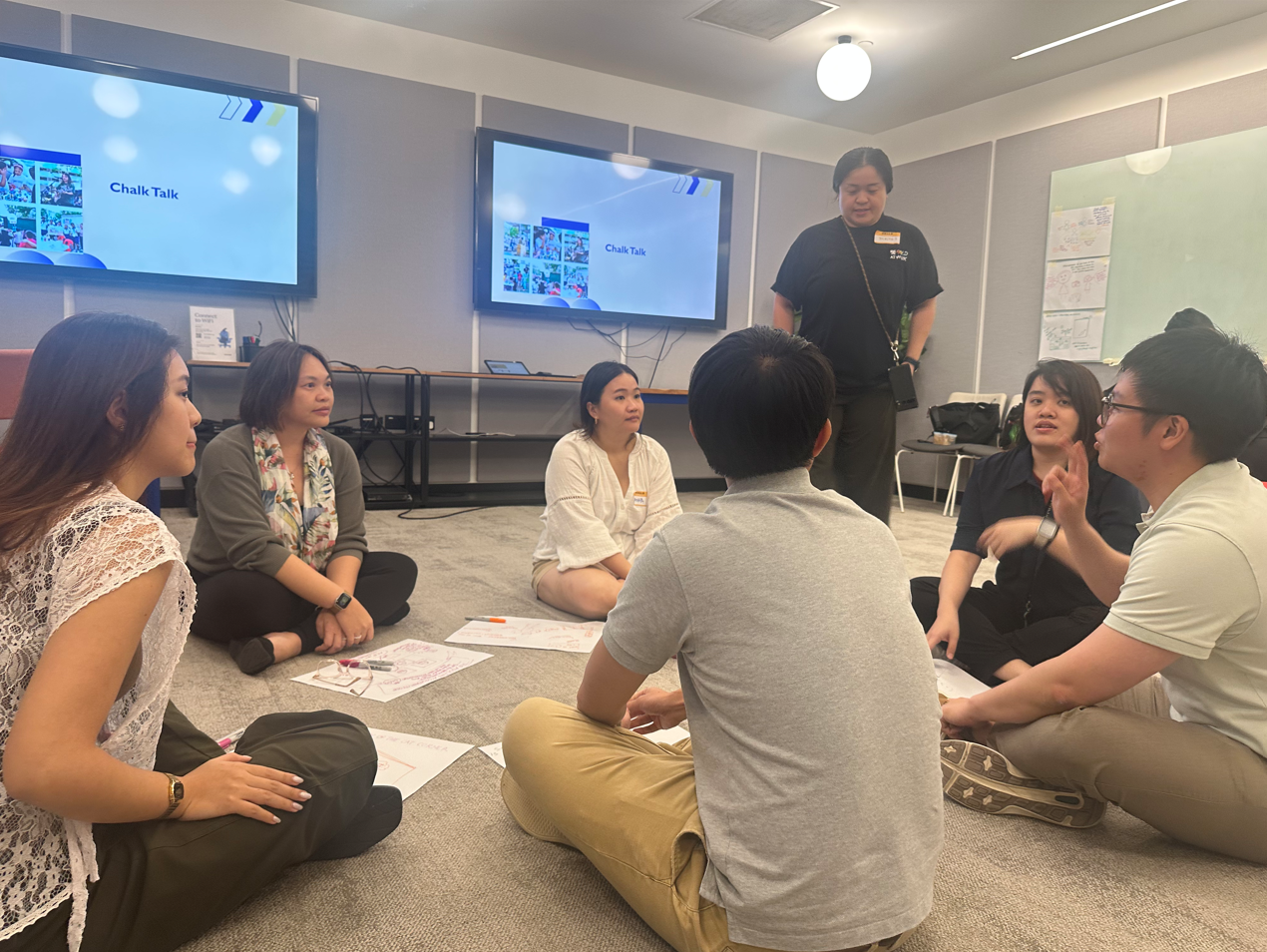 Participants focused on sketching exercises