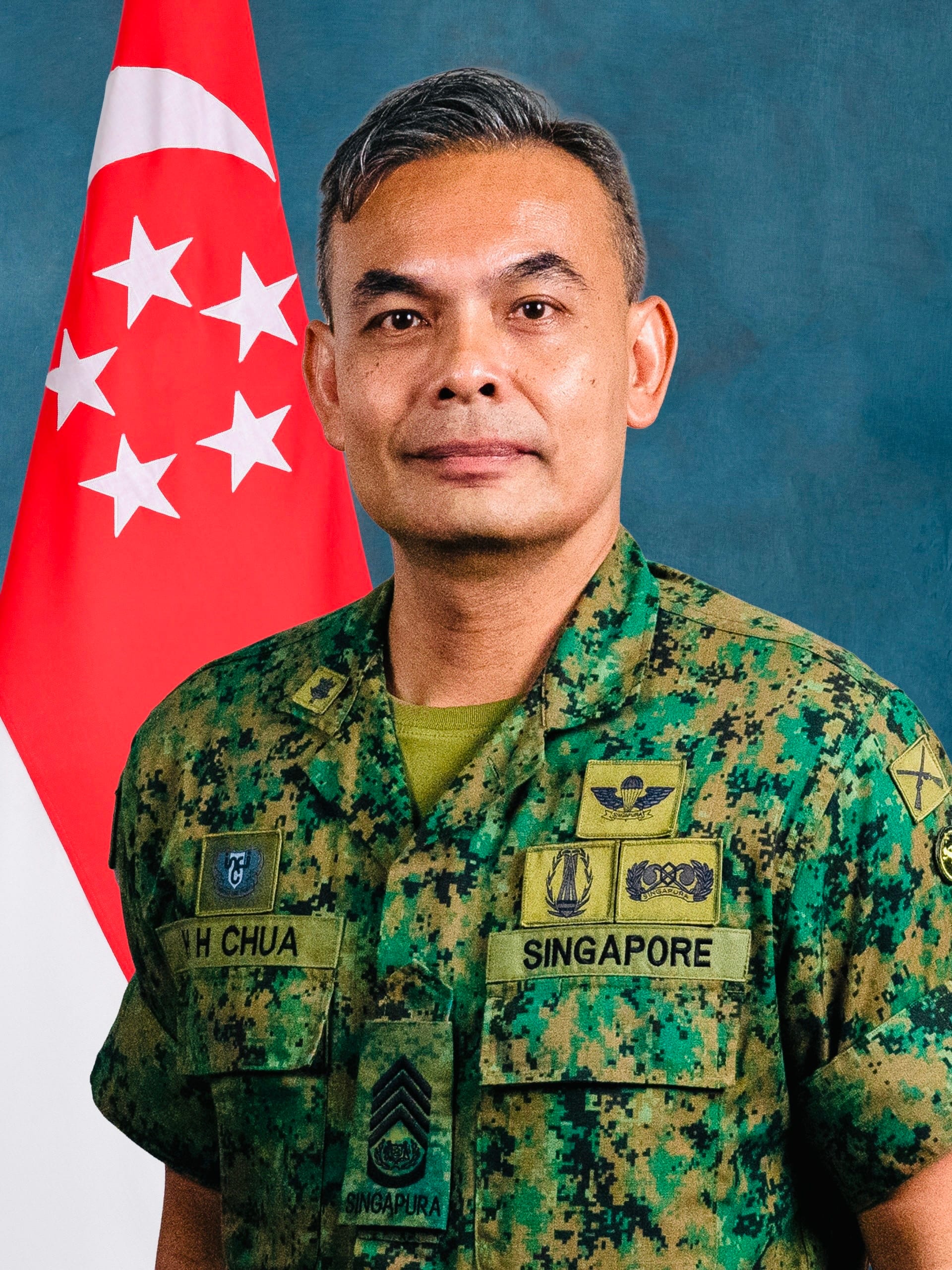 Portrait of CWO Chua Hong Hup, Sergeant Major of the Army