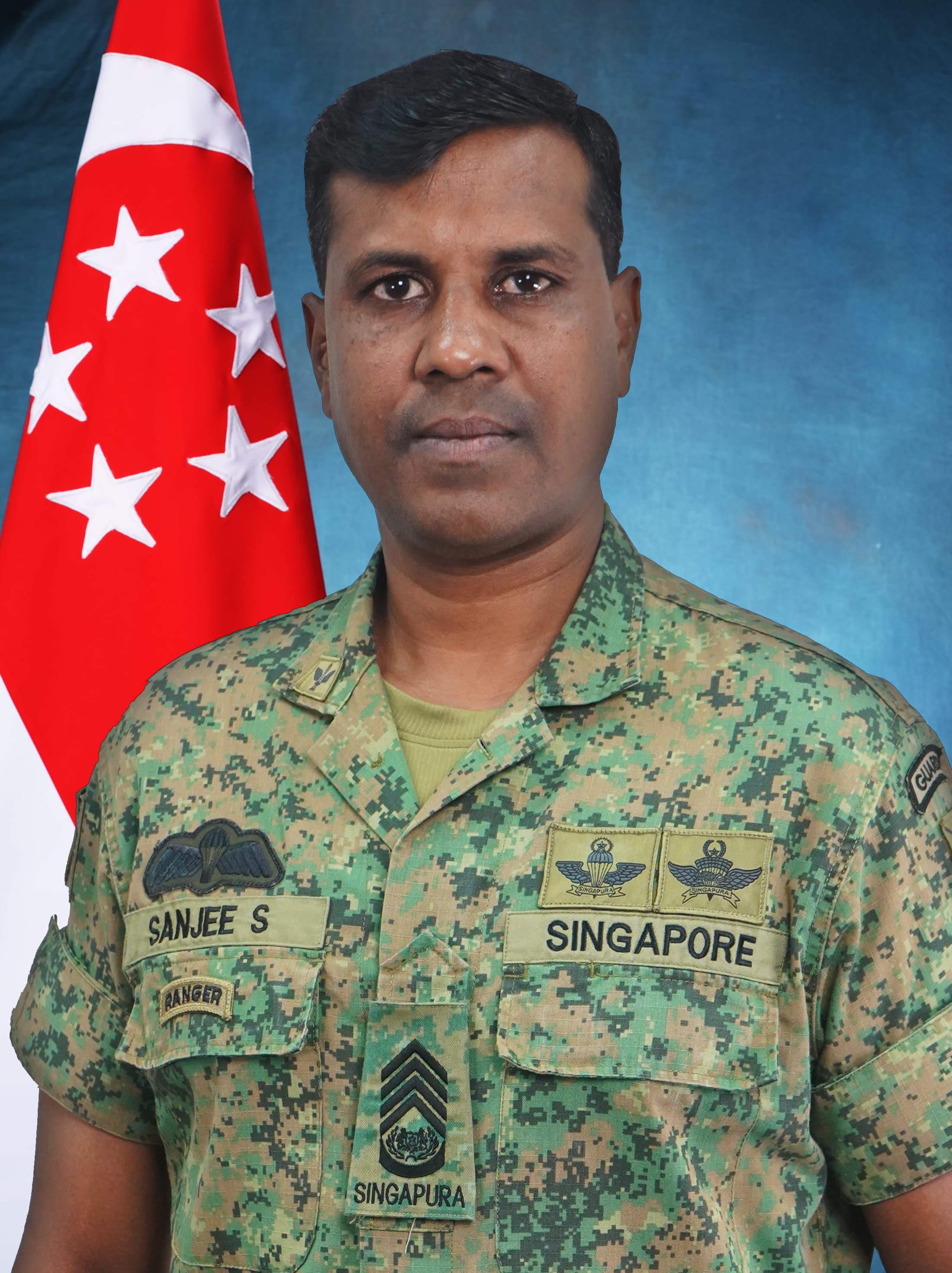 Portrait of CWO Sanjee Singh, Sergeant Major of the Army