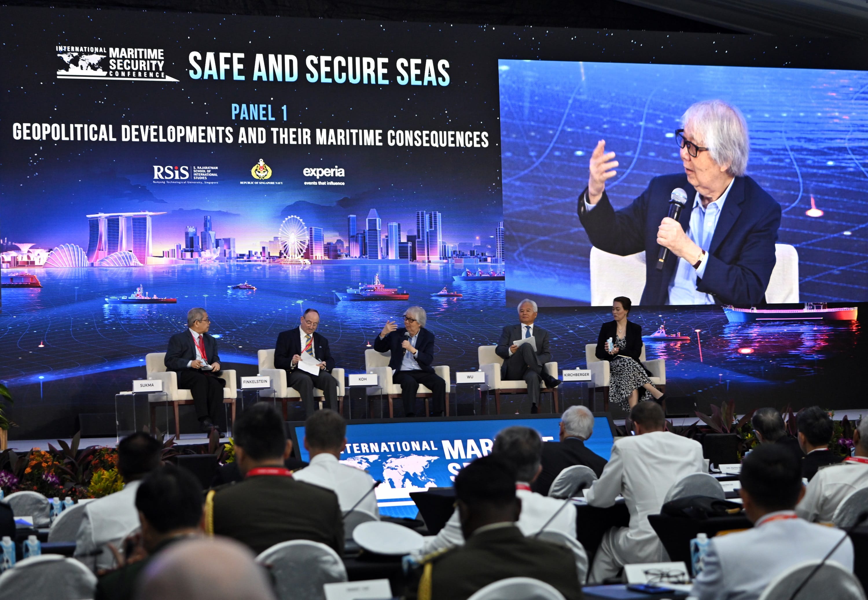 Panel on "Geopolitical Developments and Maritime Consequences" at IMSC 2025.