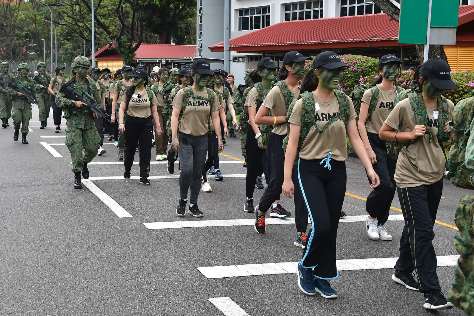 Camp participants experienced a 2km route march around the camp.