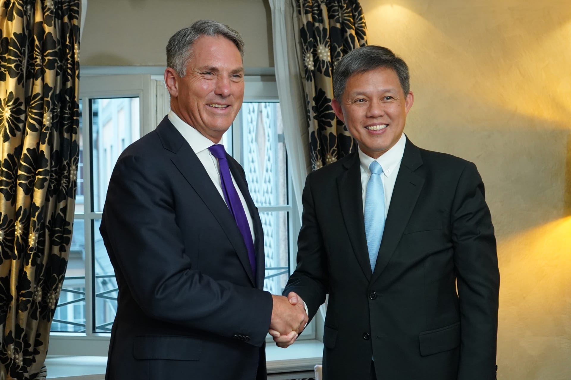 Mr Chan meeting with Australia Deputy Prime Minister and Minister for Defence Richard Marles on the sidelines of the 62nd MSC.