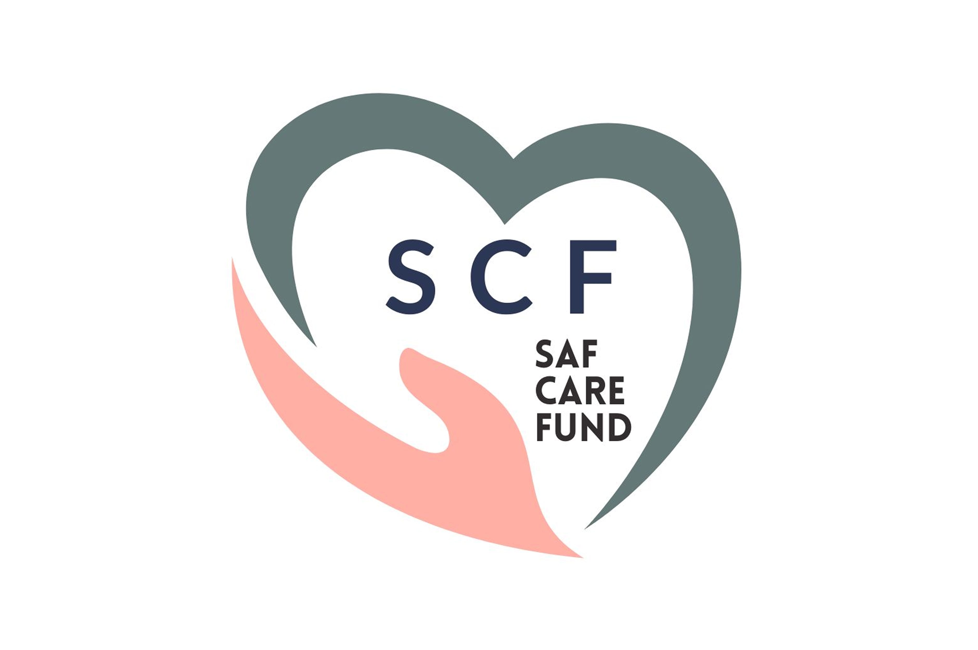 SAF Care Fund logo in a circle, representing support for injured or fallen SAF personnel.