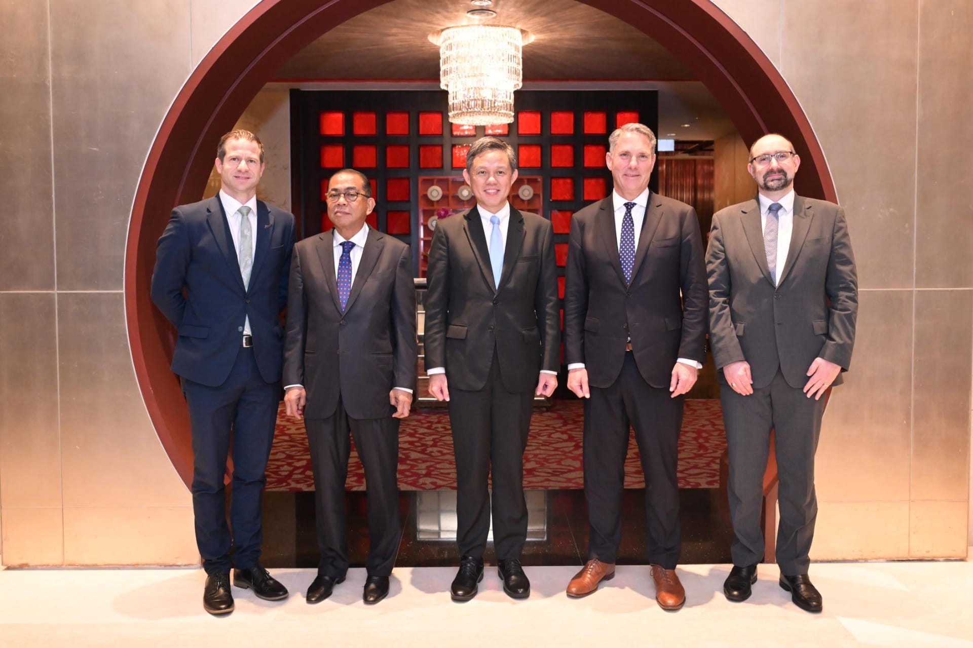 Mr Chan (centre) in a group photo with Defence Ministers and representatives of the Five Power Defence Arrangements.