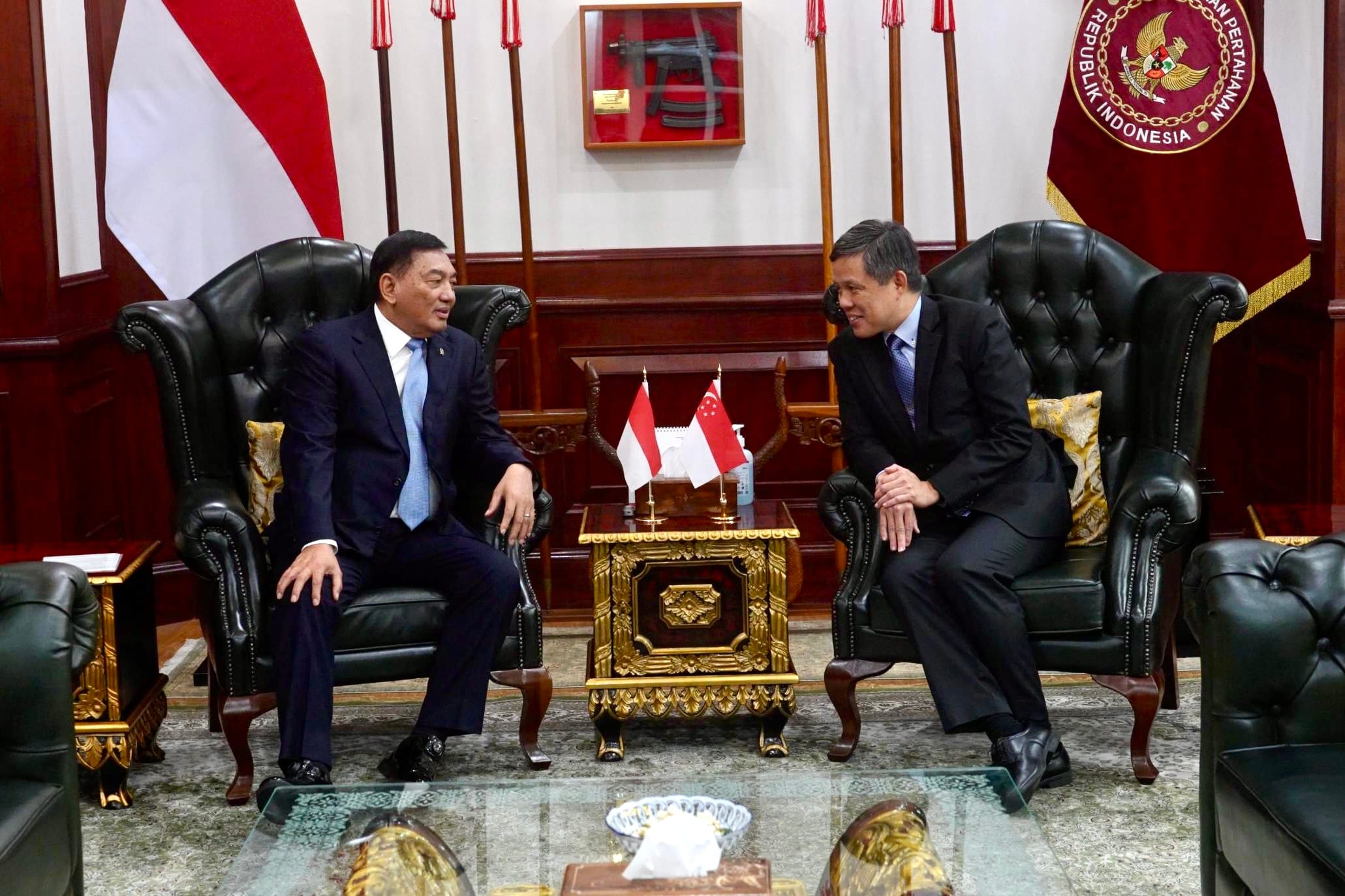 Minister Chan met with General (Hon)(Rtd) Sjafrie this afternoon.