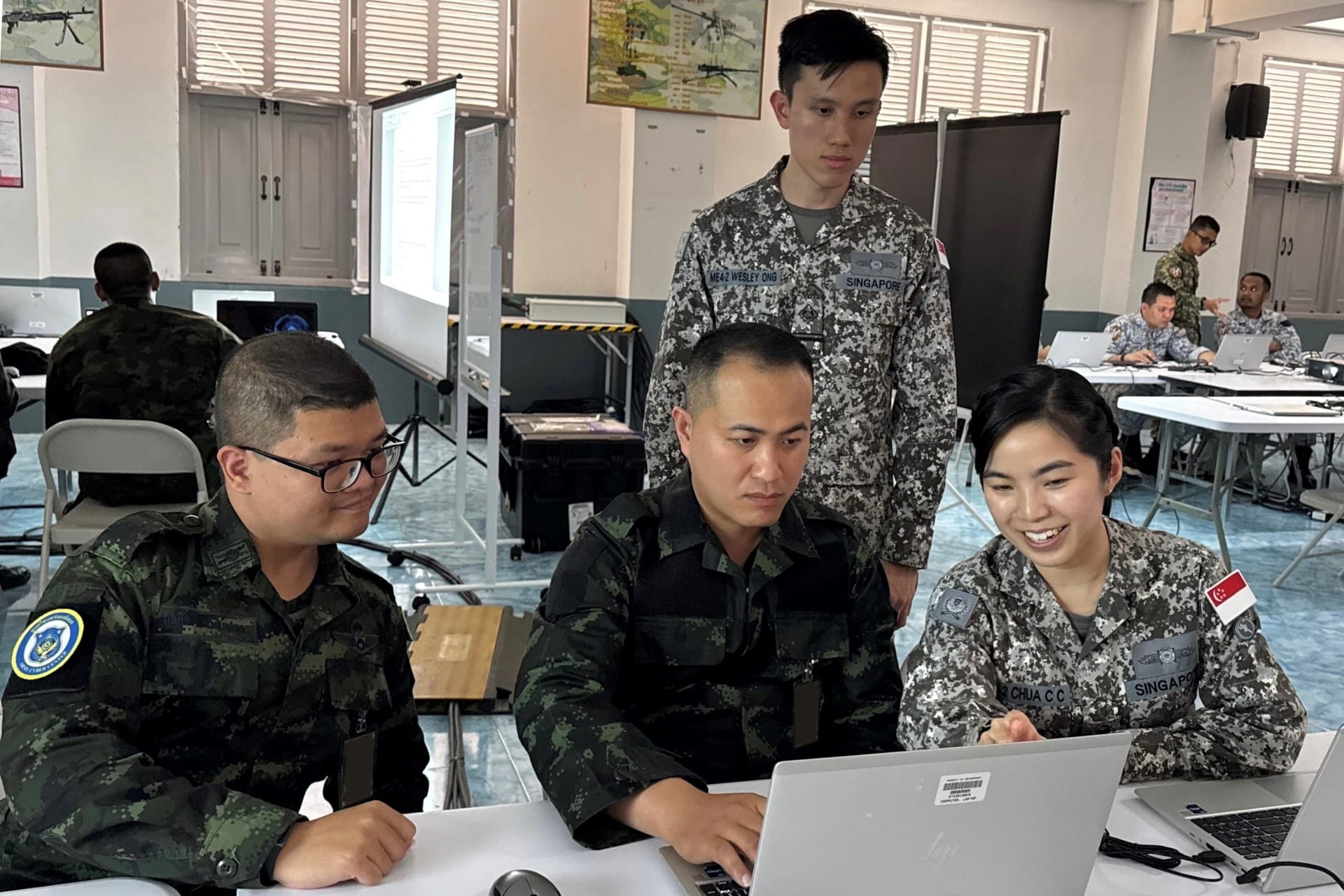 Digital and Intelligence Service (DIS) personnel participating in the Cyber Exercise during XCG25.