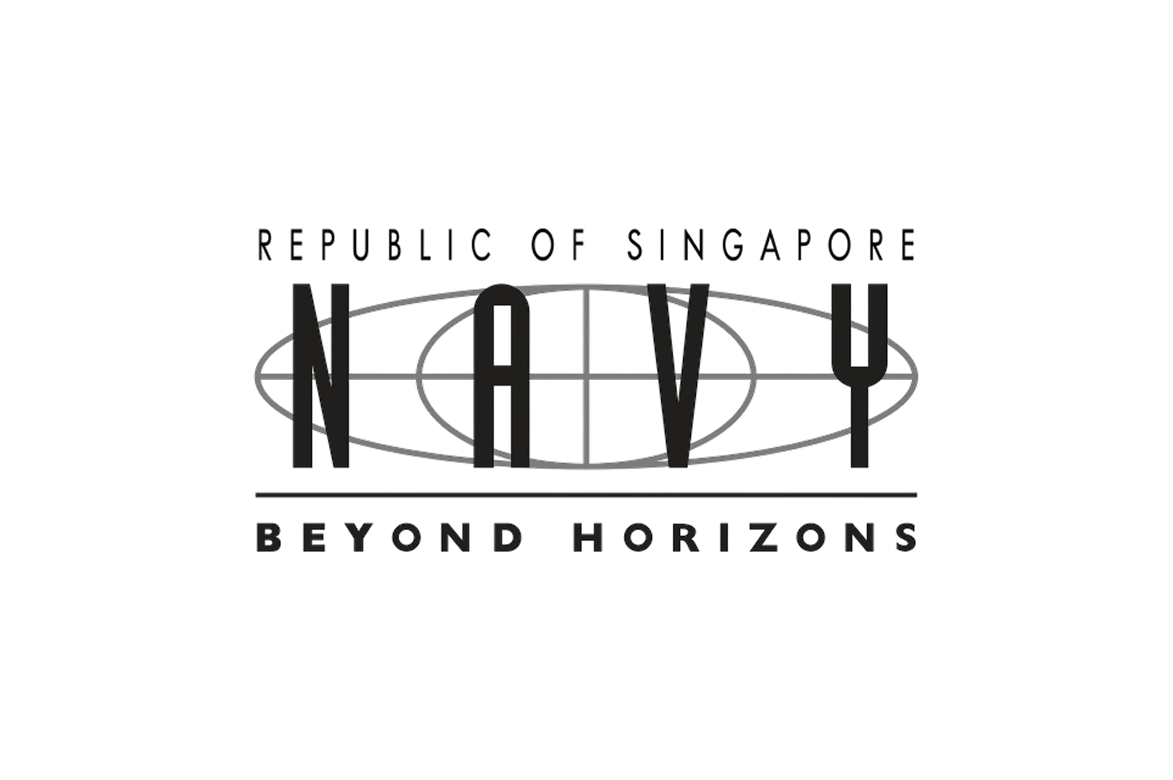 Logo of the Republic of Singapore Navy with the tagline "Beyond Horizons".