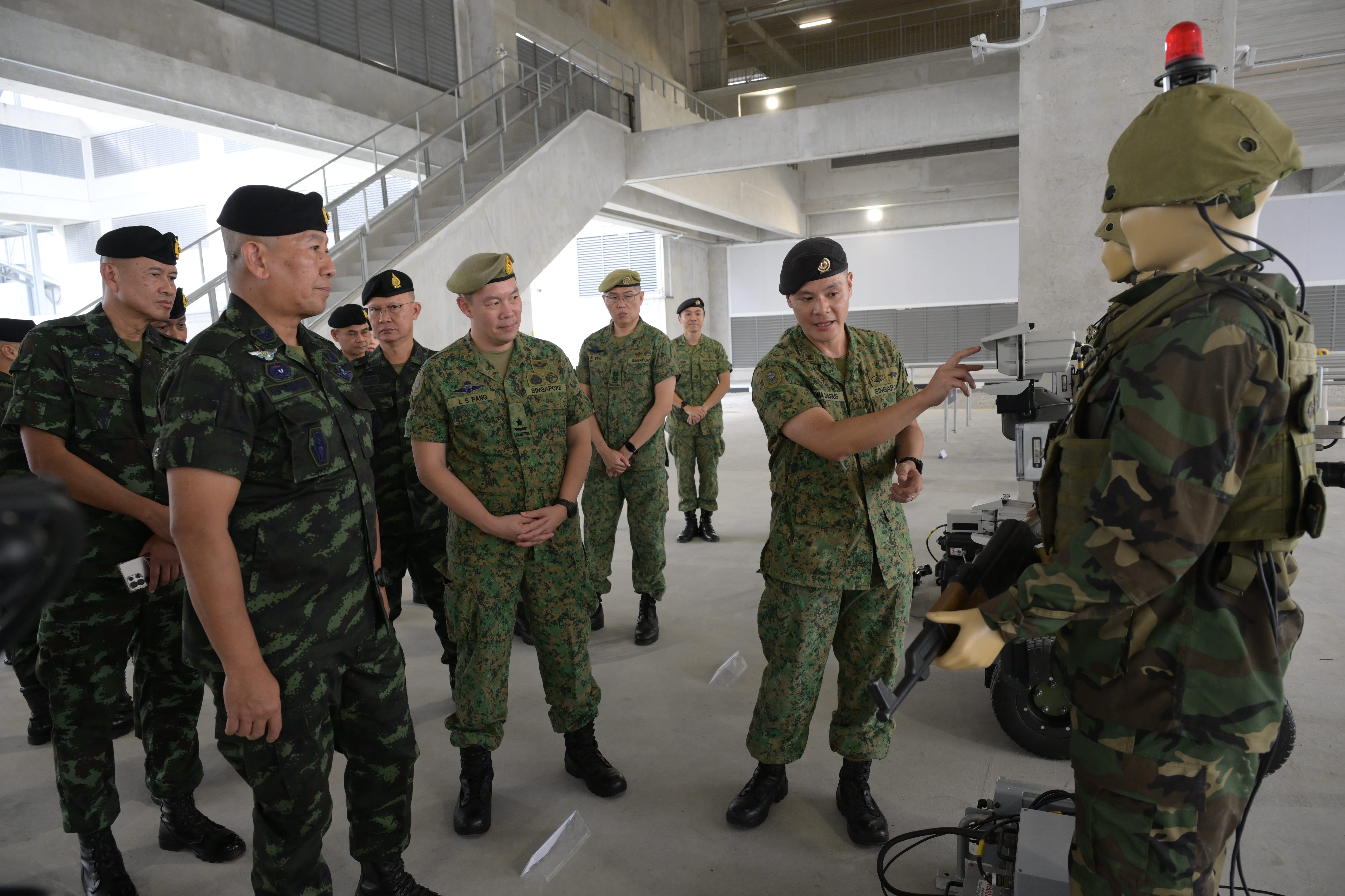 GEN Pana received a brief on the training facility and viewed demonstrations of the systems that enhance training realism for our soldiers at SAFTI City.