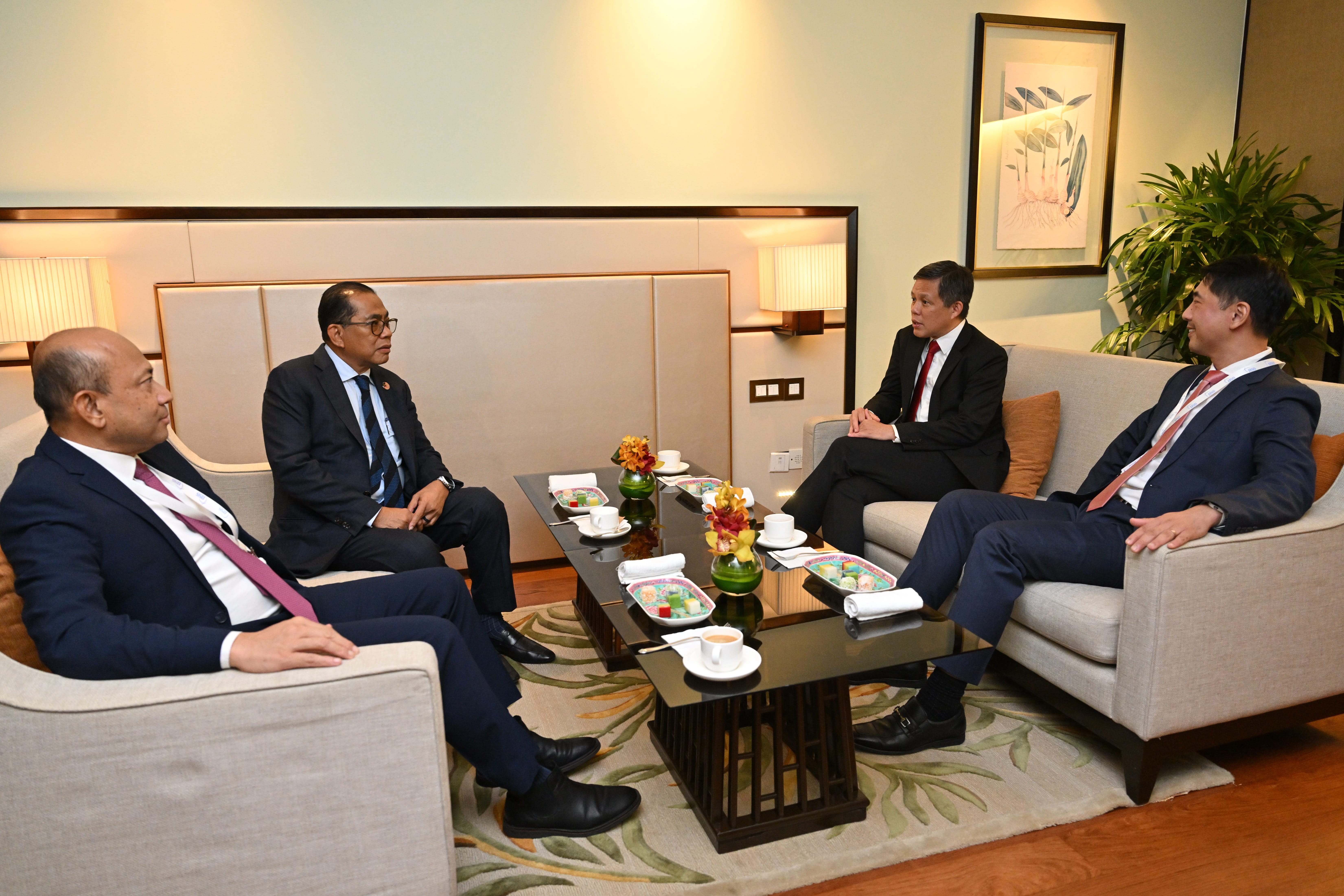 Minister for Defence Mr Chan Chun Sing met with Malaysian Minister of Defence Dato’ Seri Mohamed Khaled Nordin on the sidelines of the 22nd Shangri-La Dialogue this evening.