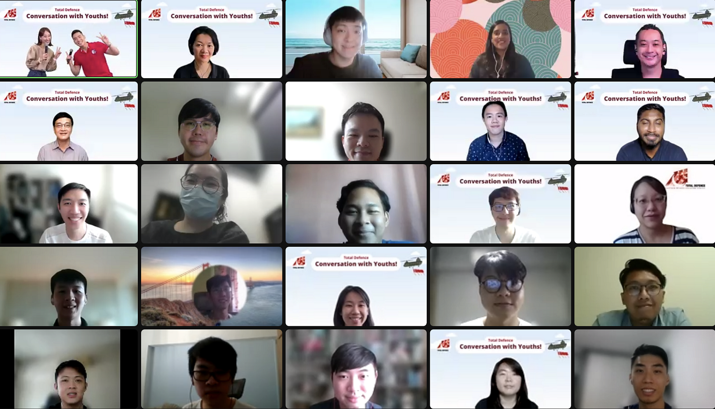 22 youths participated in this virtual dialogue, concluding an active discussion on how Total Defence can be put into action.