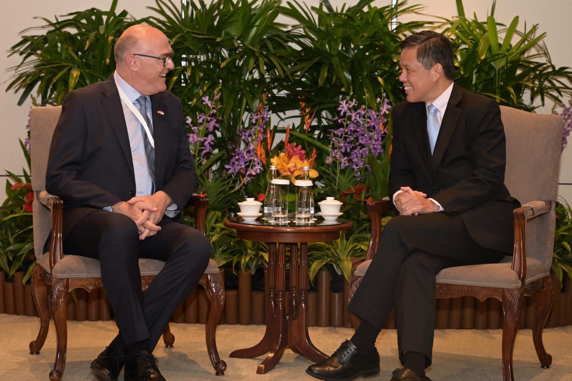 Switzerland Federal Councillor, Federal Department of Defence, Civil Protection and Sport (DDPS) Martin Pfister met with Mr Chan on the sidelines of the 23rd Shangri-La Dialogue.