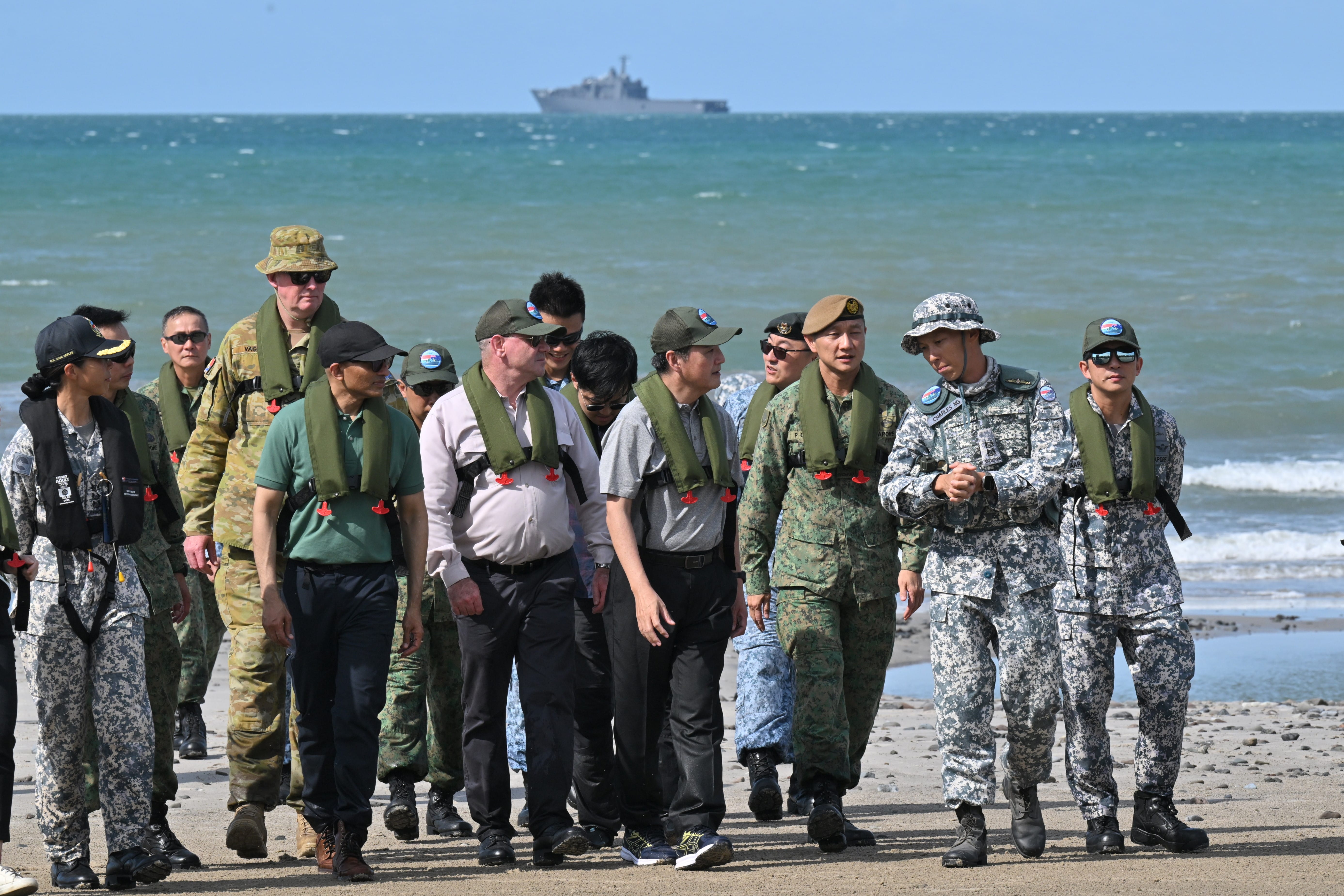 SMS Heng experiencing the integrated ship-to-shore projection component of XTD