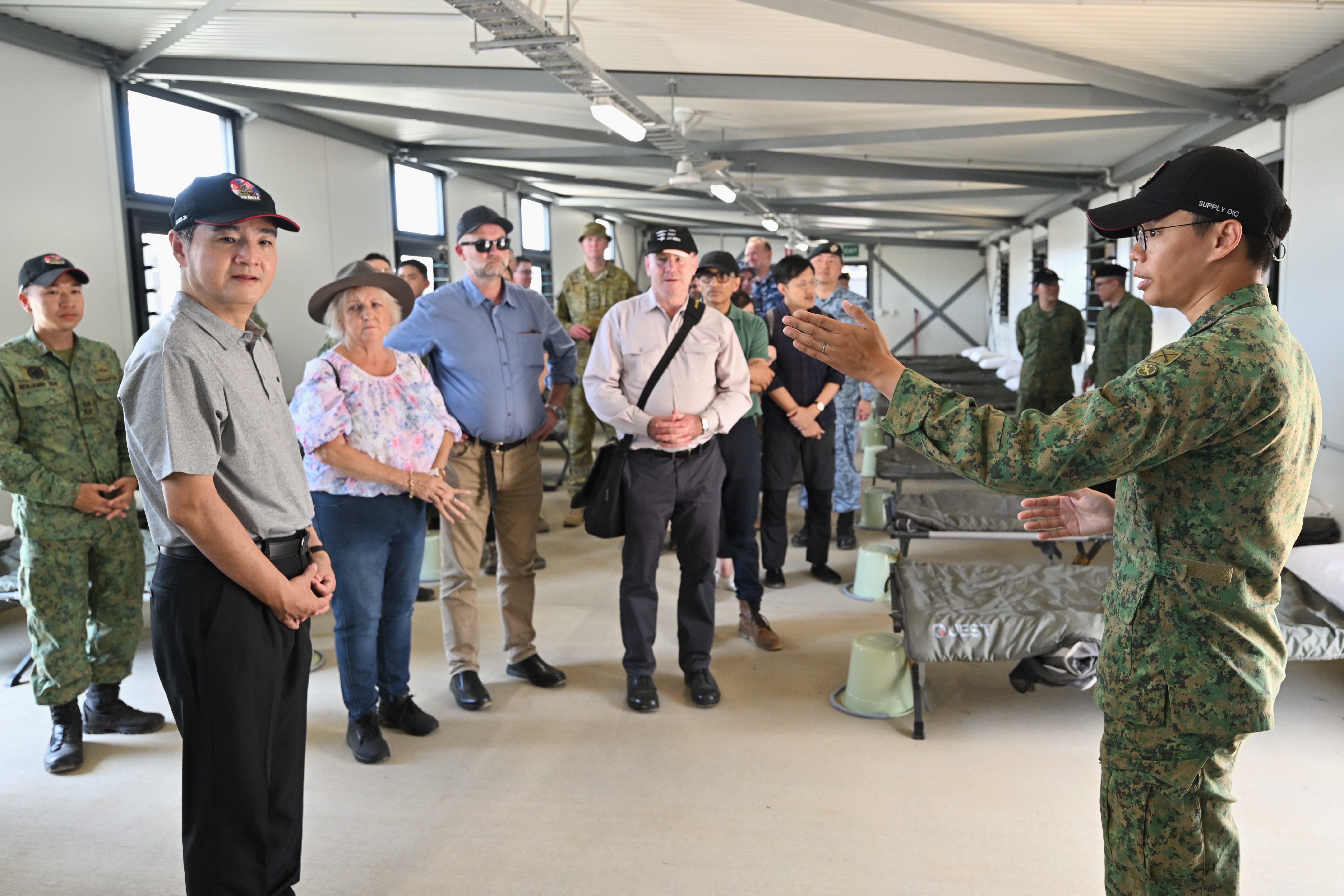 SMS Heng touring the new facilities at Camp Tilpal within the expanded SWBTA.