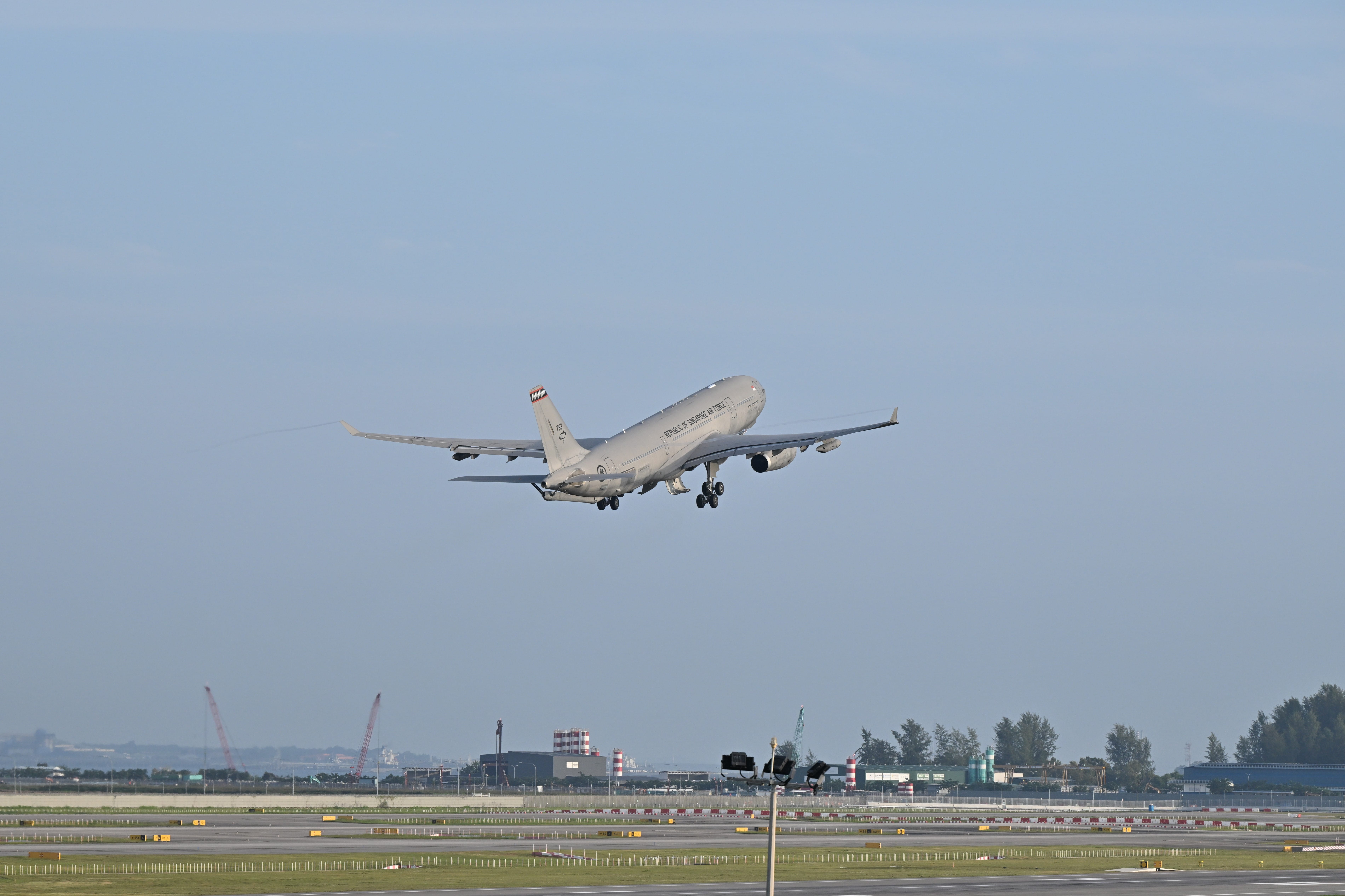 The RSAF's A330 MRTT departed Changi Air Base (East) for Jordan earlier today.