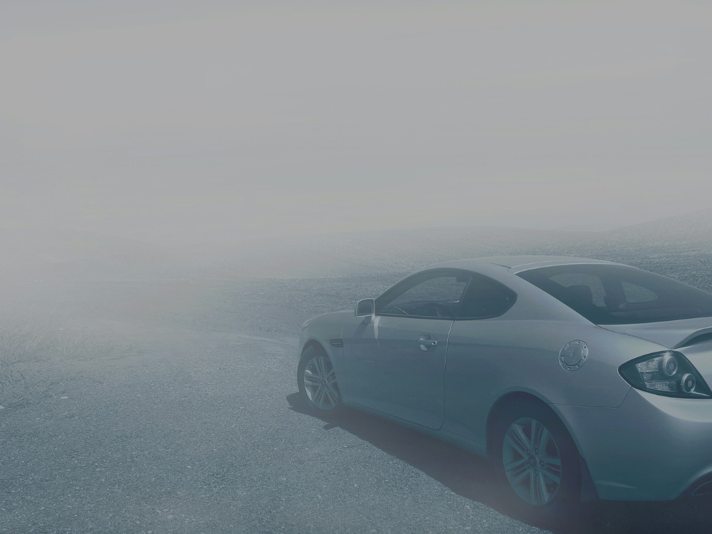 Car in the fog
