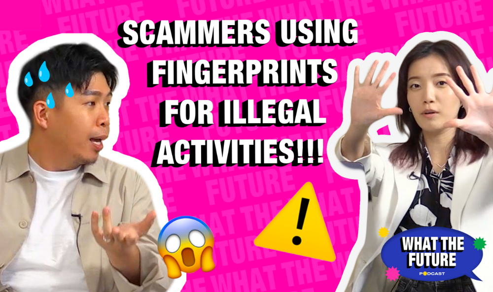 Thumbnail of a video, with a man and woman talking about fingerprints.