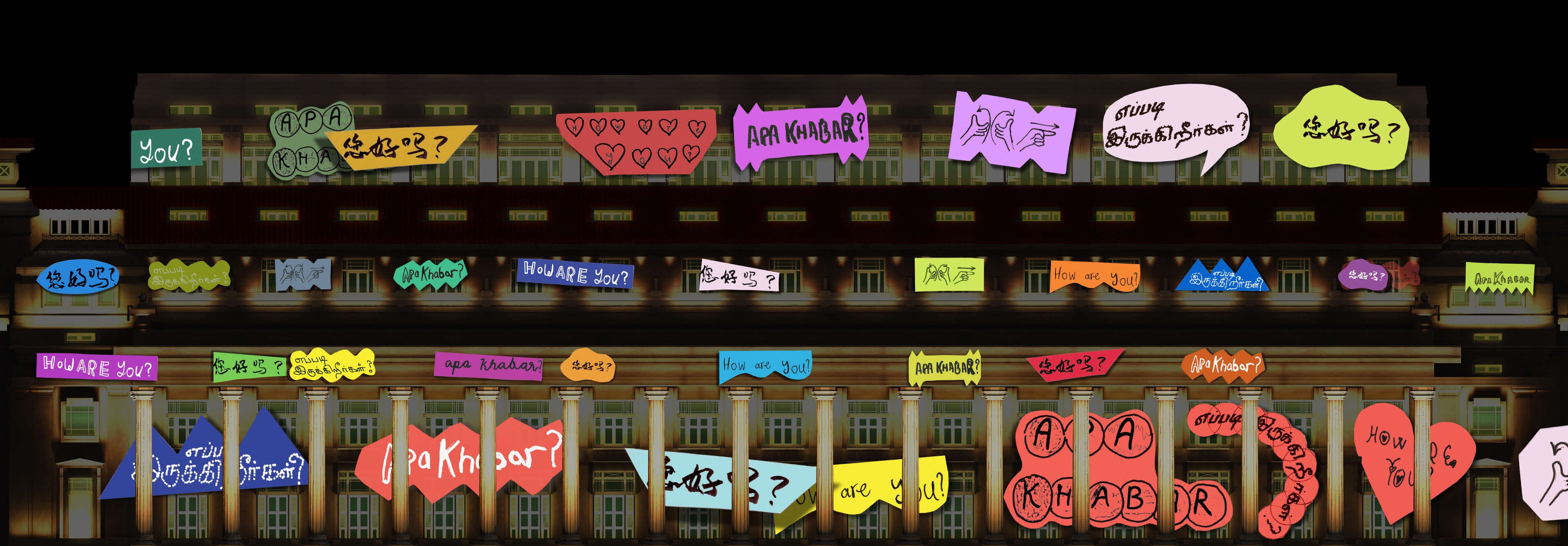 Different language text