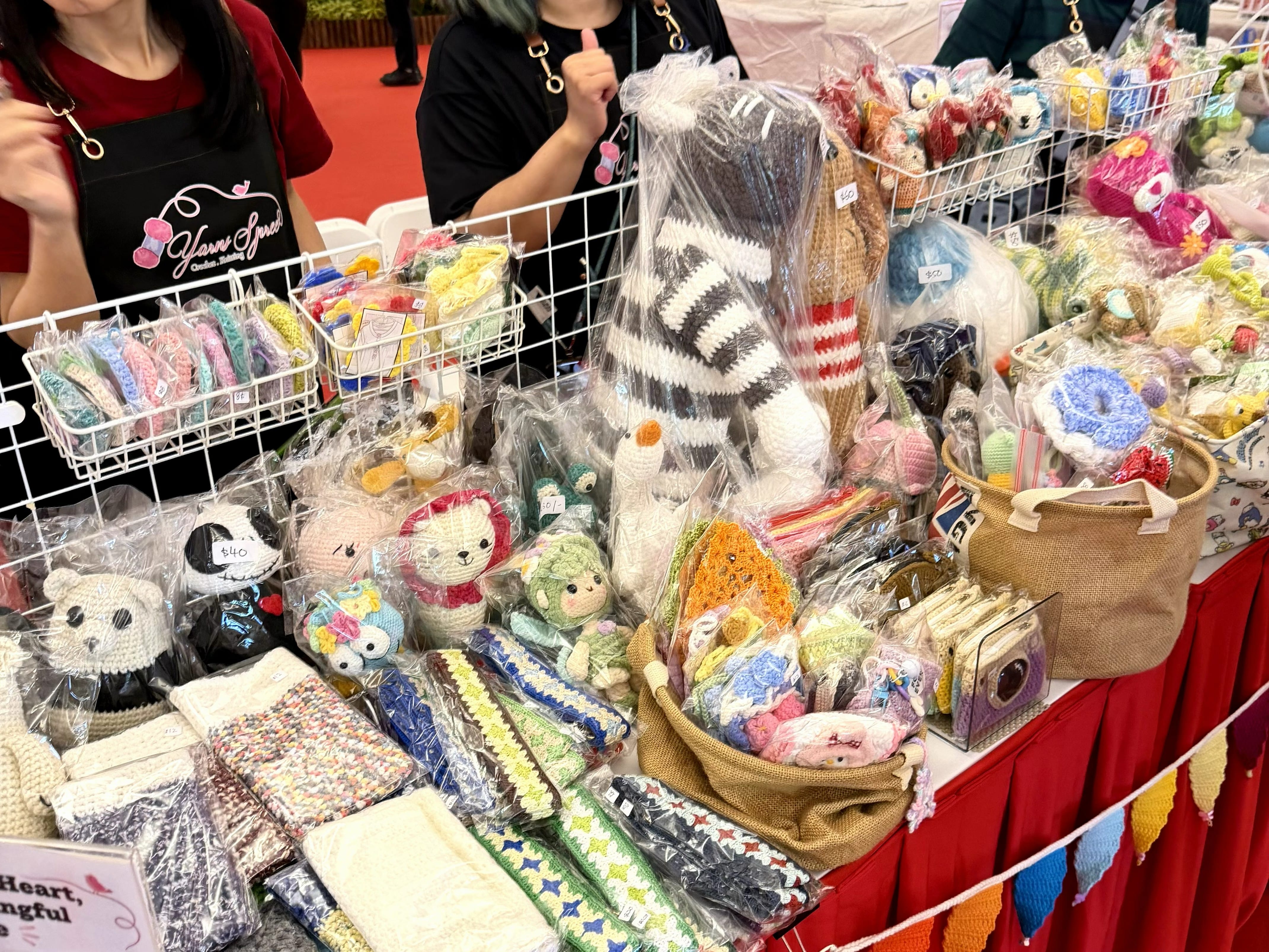 Crochet booth at Istana Open House