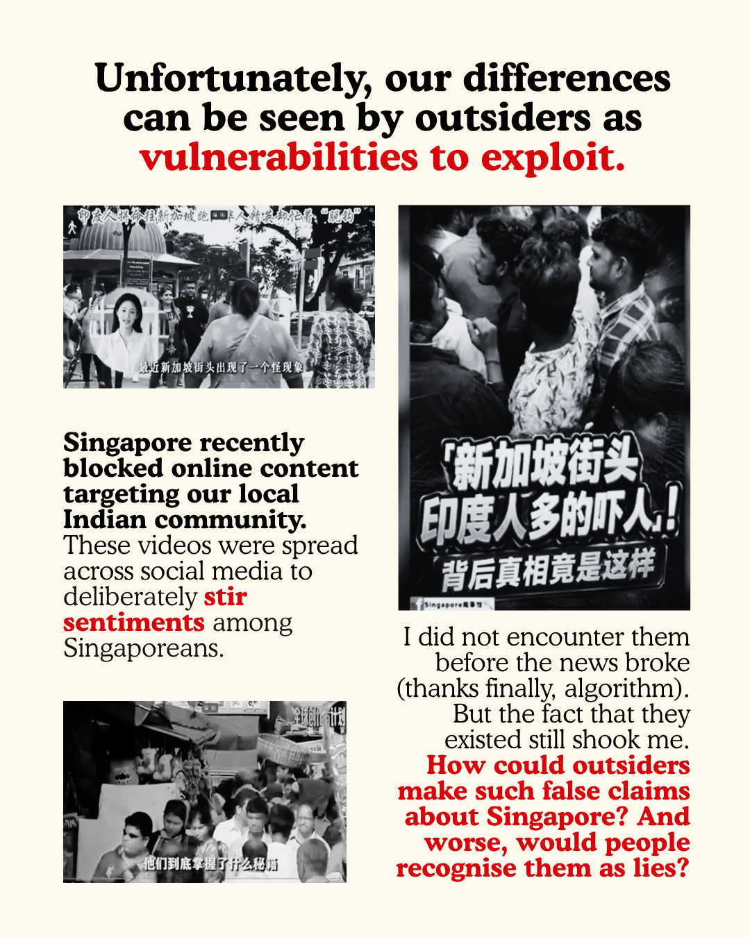 Images of disinformation targeting the Indian community.