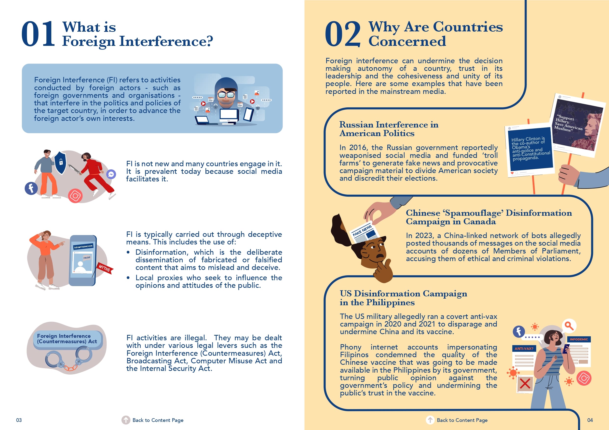 Definition of Foreign Interference and examples of why countries are concerned.