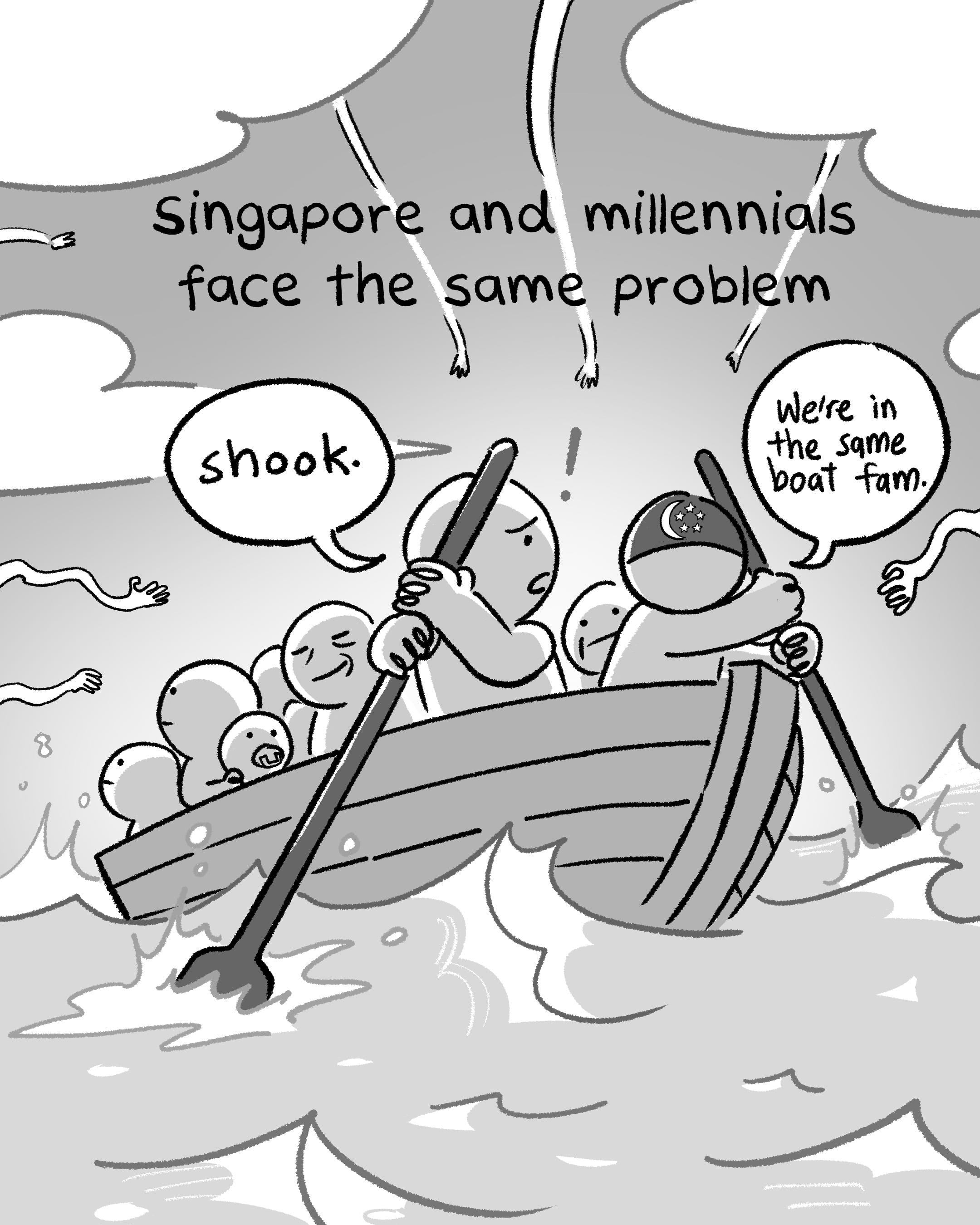 The Woke Salaryman comic strip on Singapore and Millennials Face the Same Problem