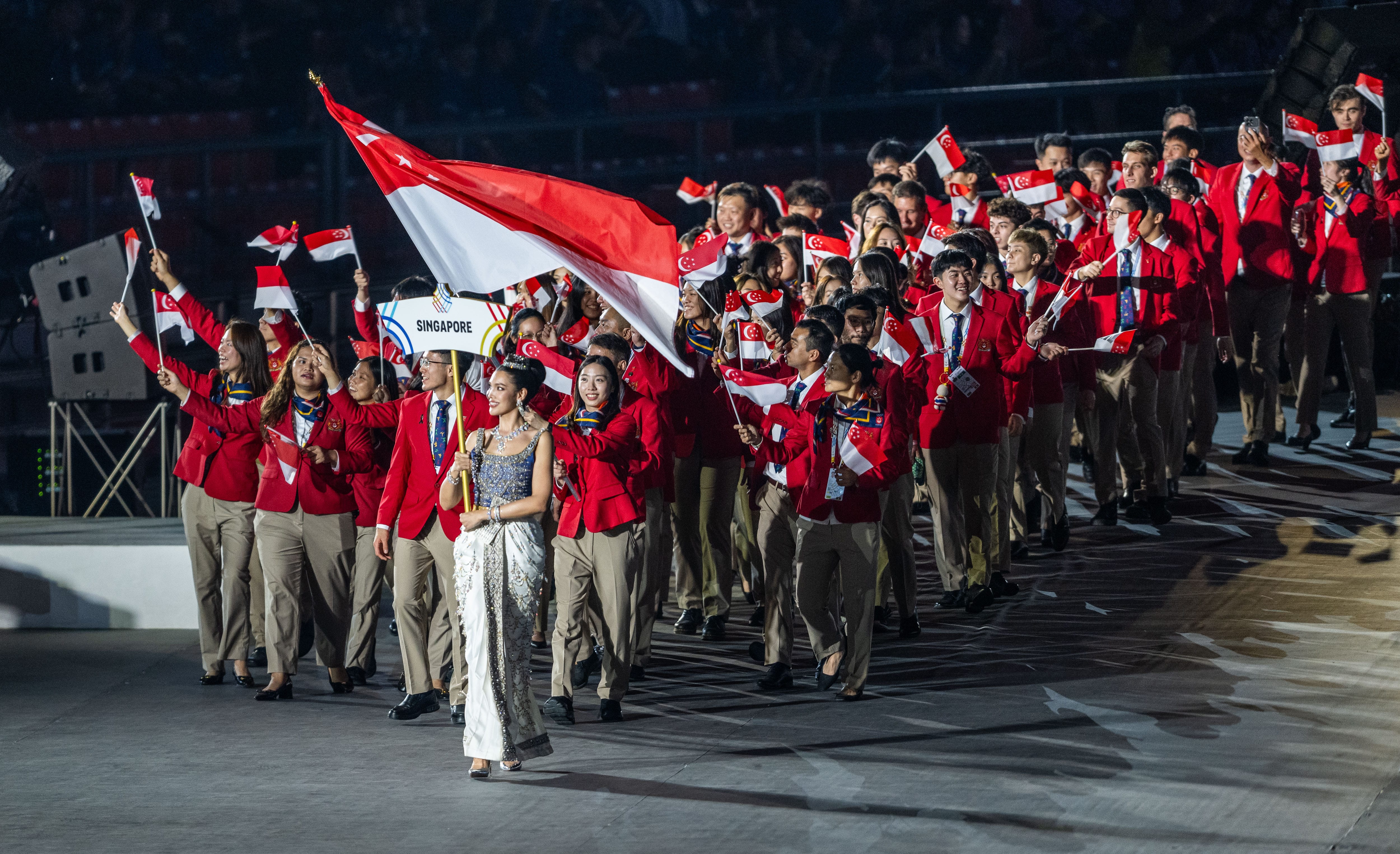 Team Singapore at the opening ceremony of this year's SEA Games