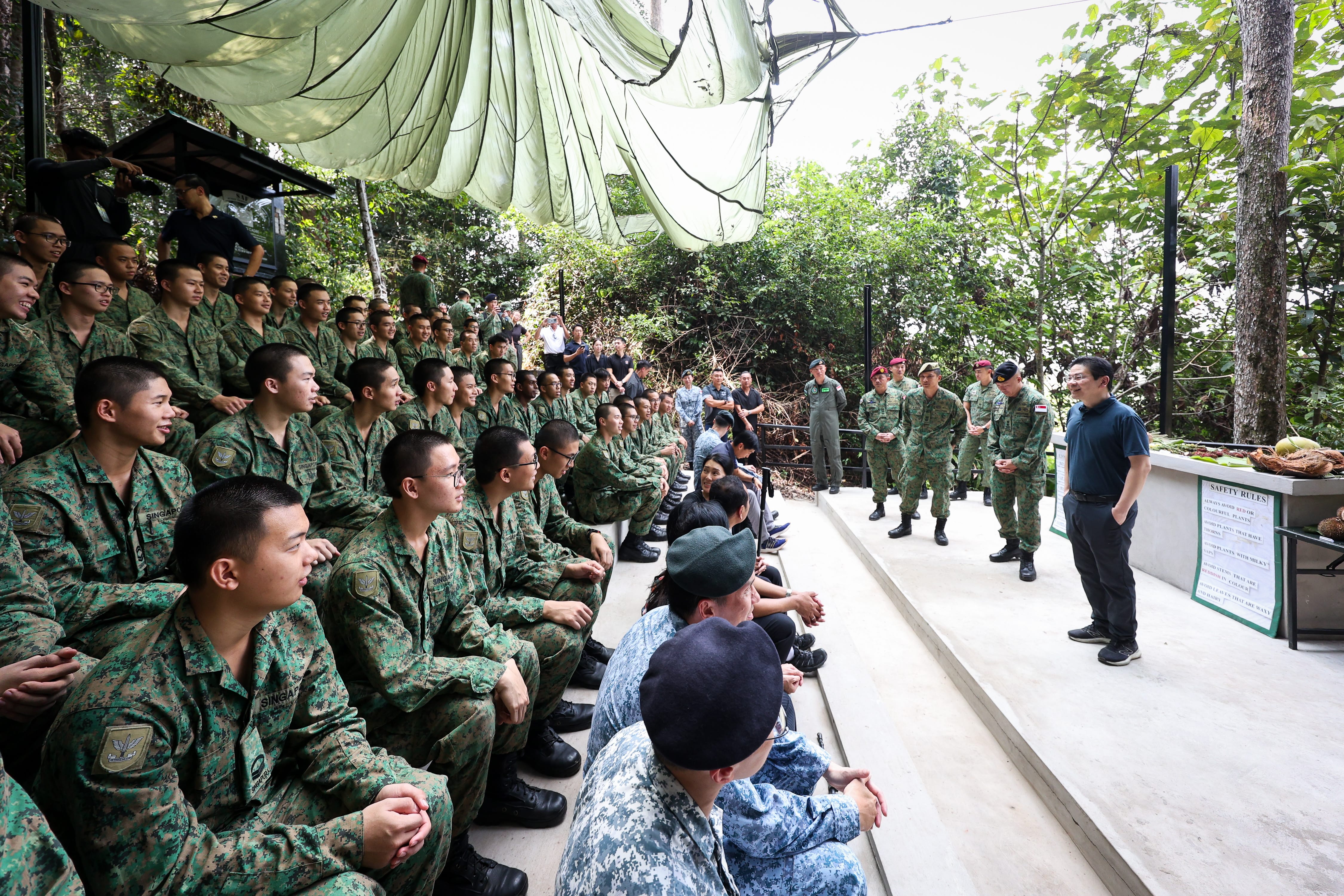 PM Wong speaks to SAF servicemen in Temburong