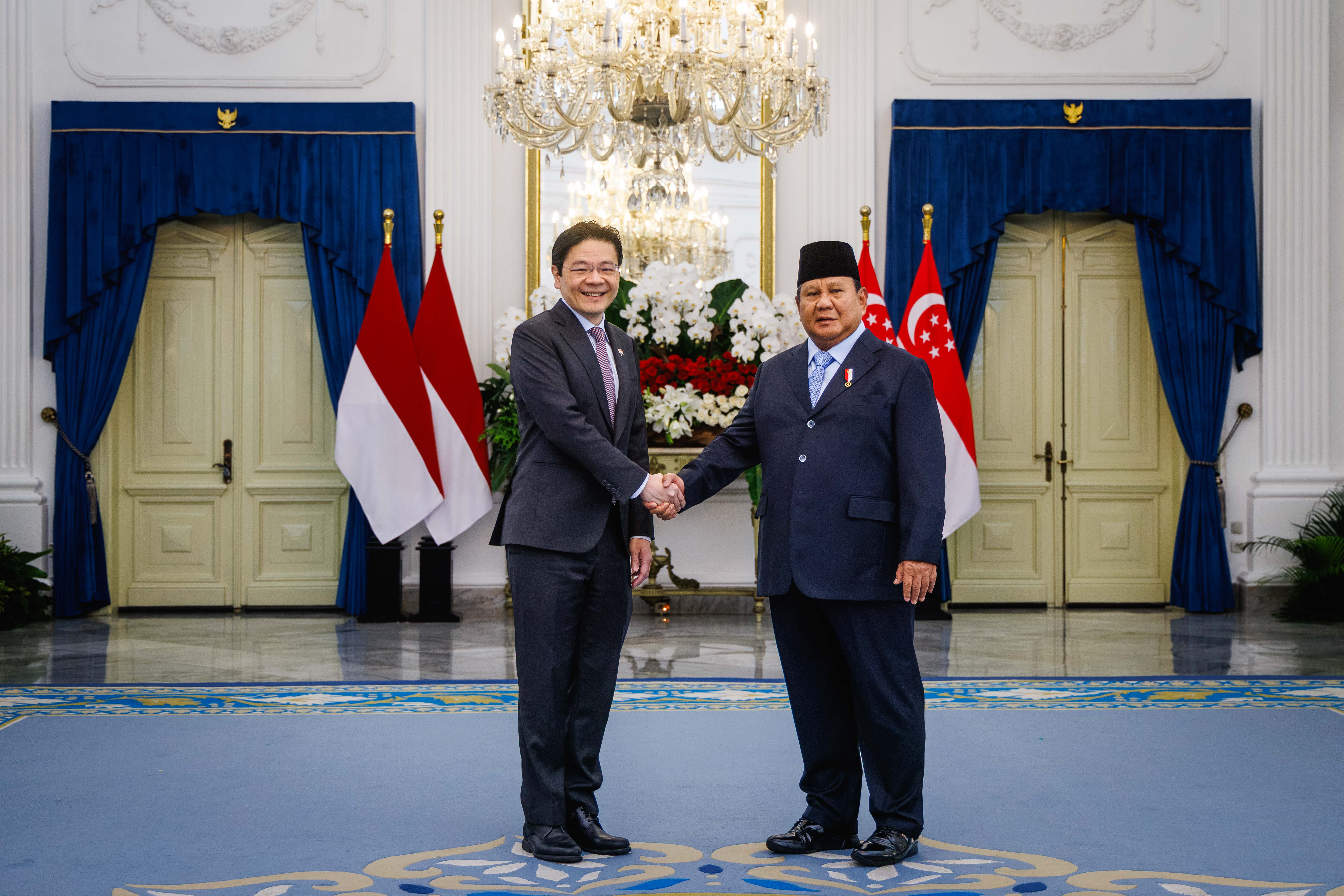 Prime Minister and Minister for Finance Lawrence Wong met Indonesian President Prabowo Subianto for the Singapore-Indonesia Leaders' Retreat, held in Jakarta on 6 July 2026.