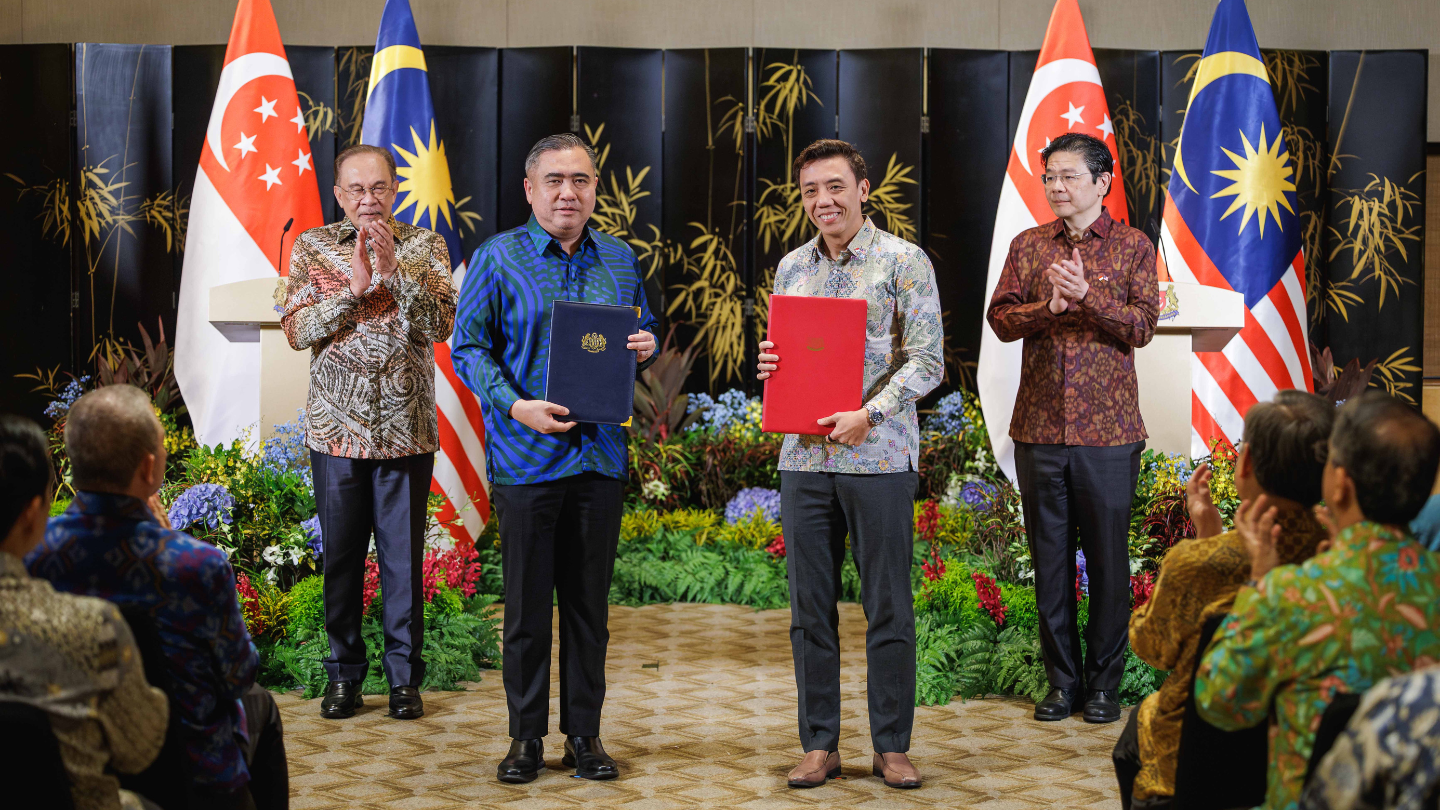 PM Wong witnessed the exchange of a Supplementary Agreement to the Johor Bahru-Singapore Rapid Transit System (RTS) Link Bilateral Agreement. 