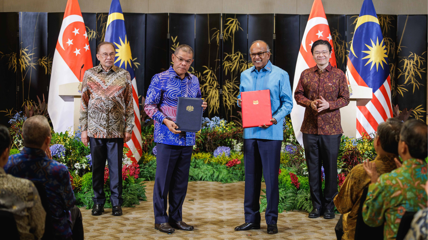 PM Wong witnessed the exchange of MOU on the fight against drugs.