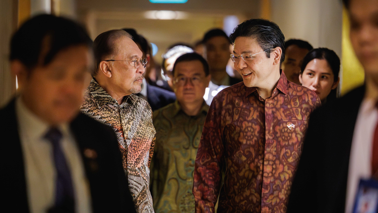 PM Wong and PM Anwar at the 12th Singapore-Malaysia Leaders' Retreat 2025.