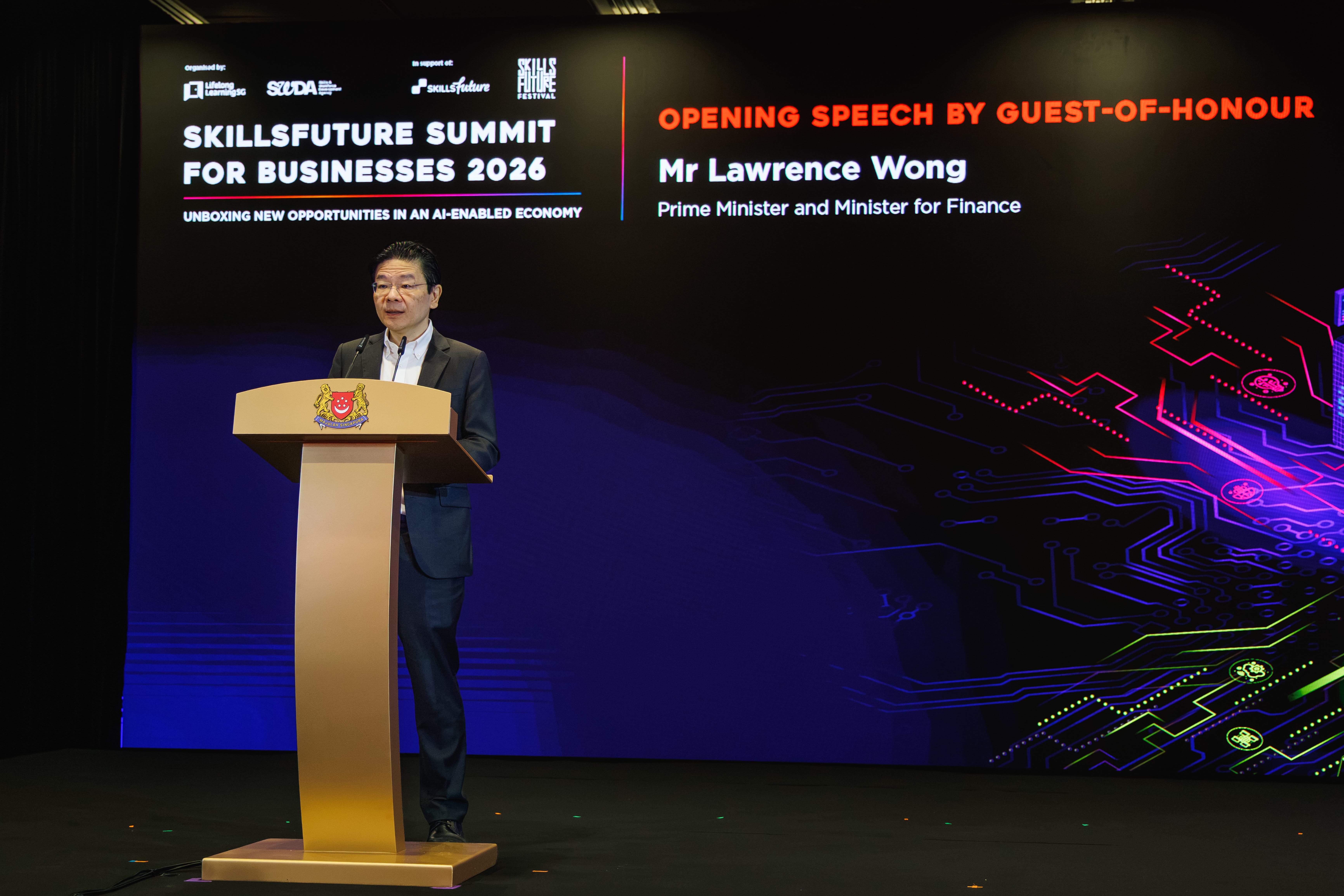 Photo of PM Wong at the Launch of SkillsFuture Festival