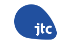JTC logo with white text on a rounded blue shape.