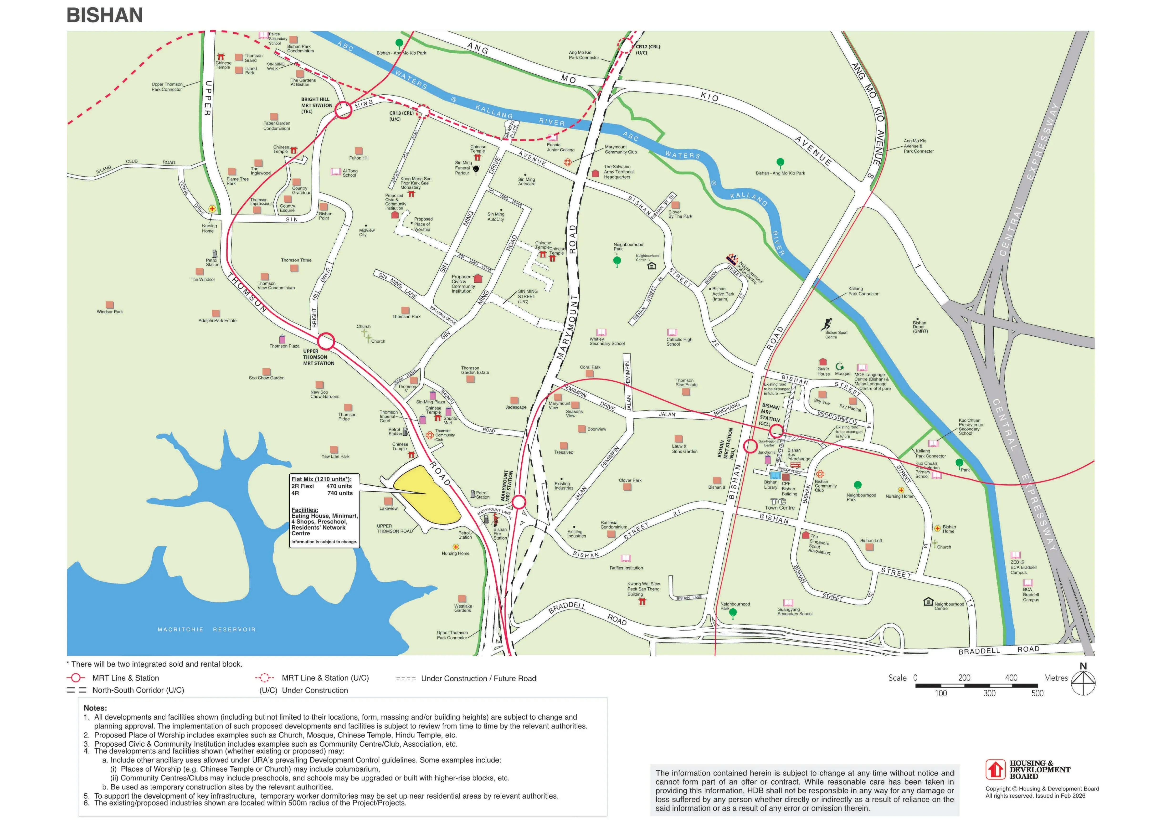 Map of Bishan BTO project