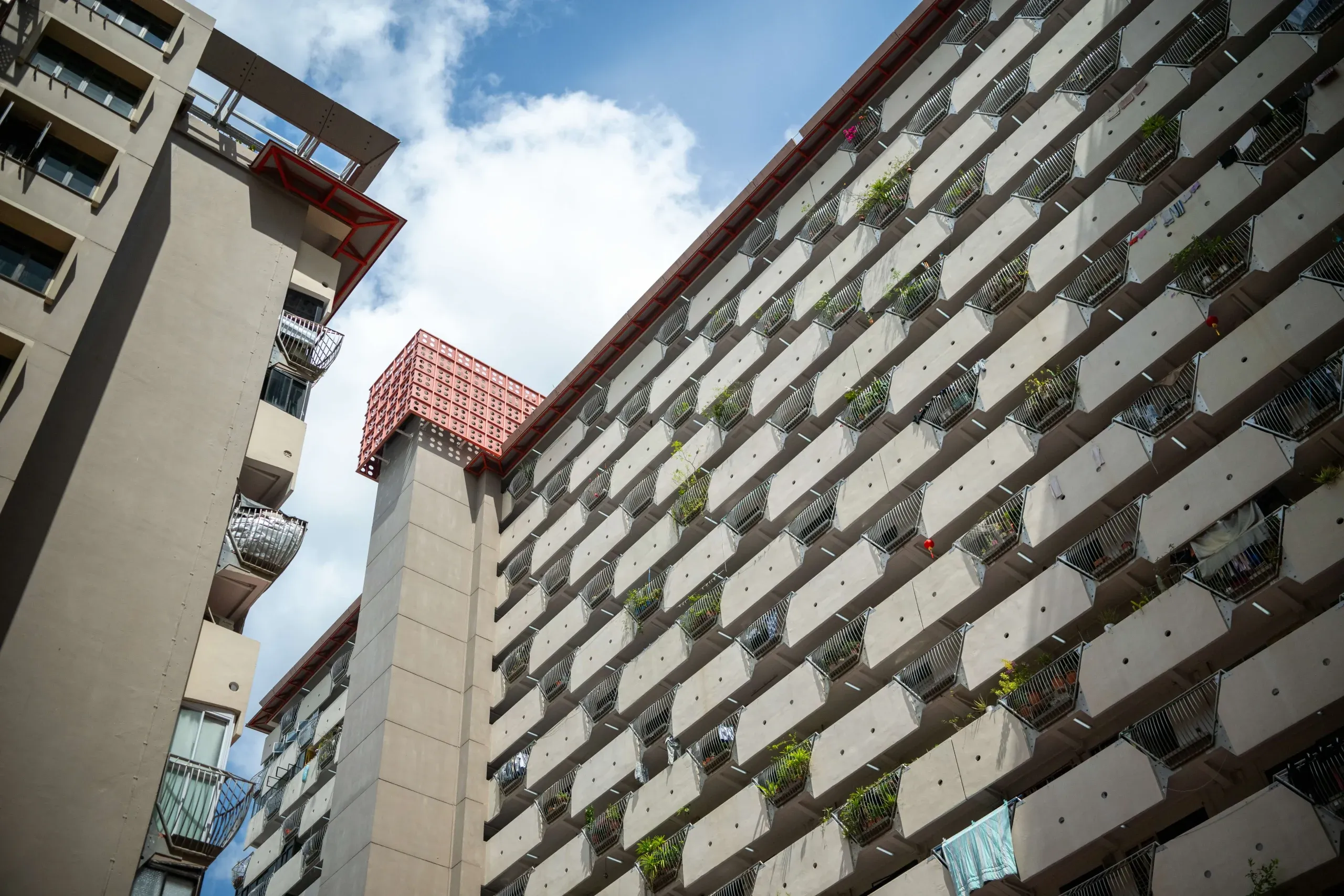 The exterior of an HDB block in Selegie.