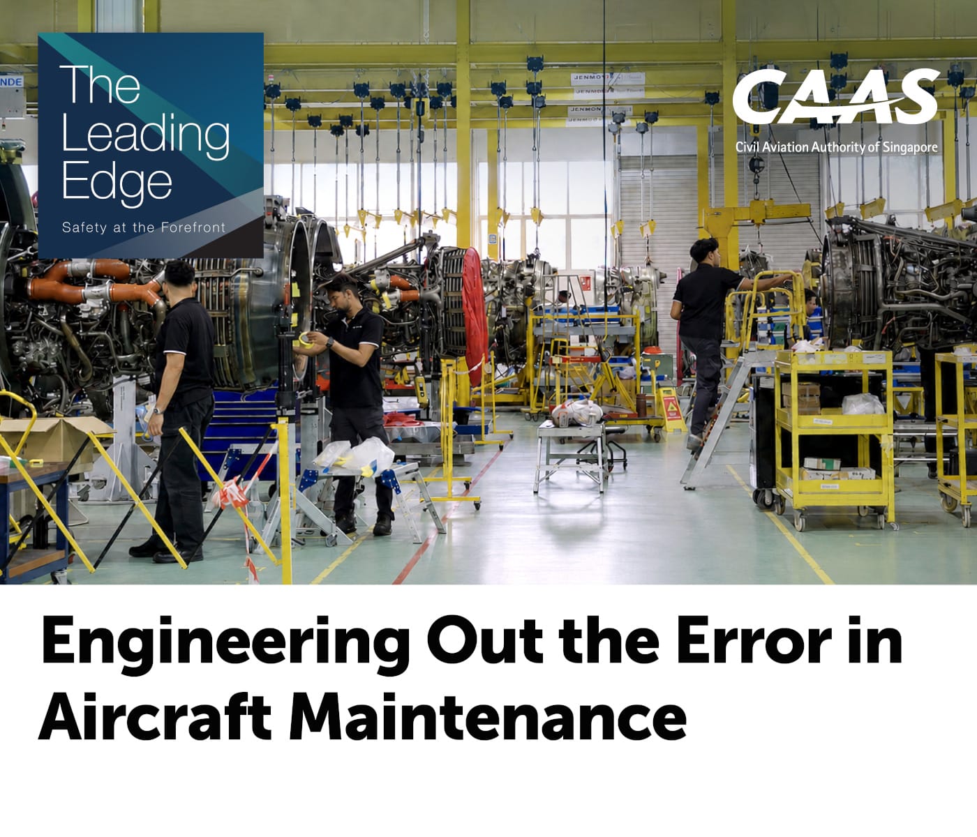 An aircraft maintenance workshop