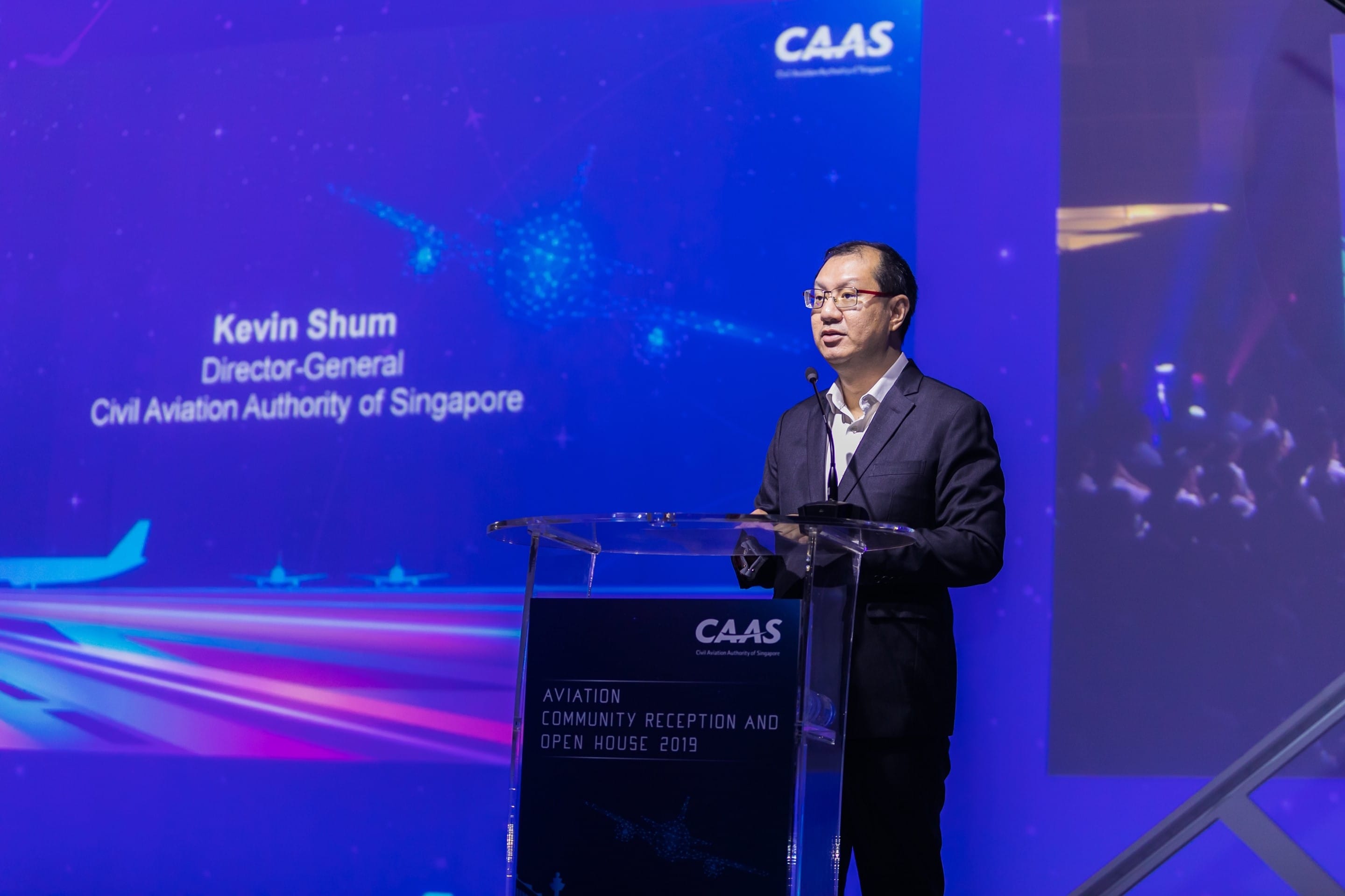 CAAS Director-General Mr Kevin Shum delivering his speech at the event