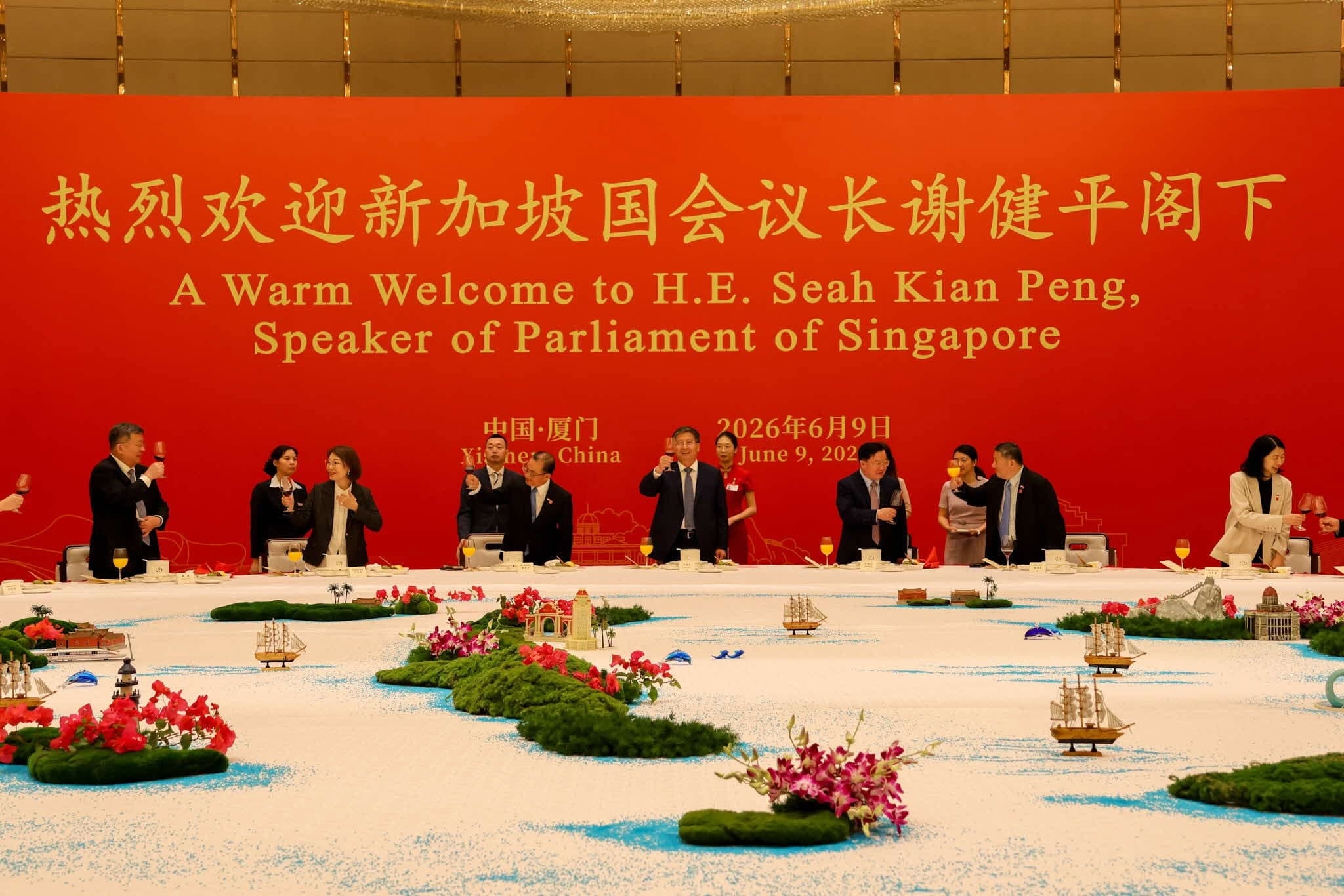 Speaker Seah Kian Peng at a lunch hosted by Yang Guohao.