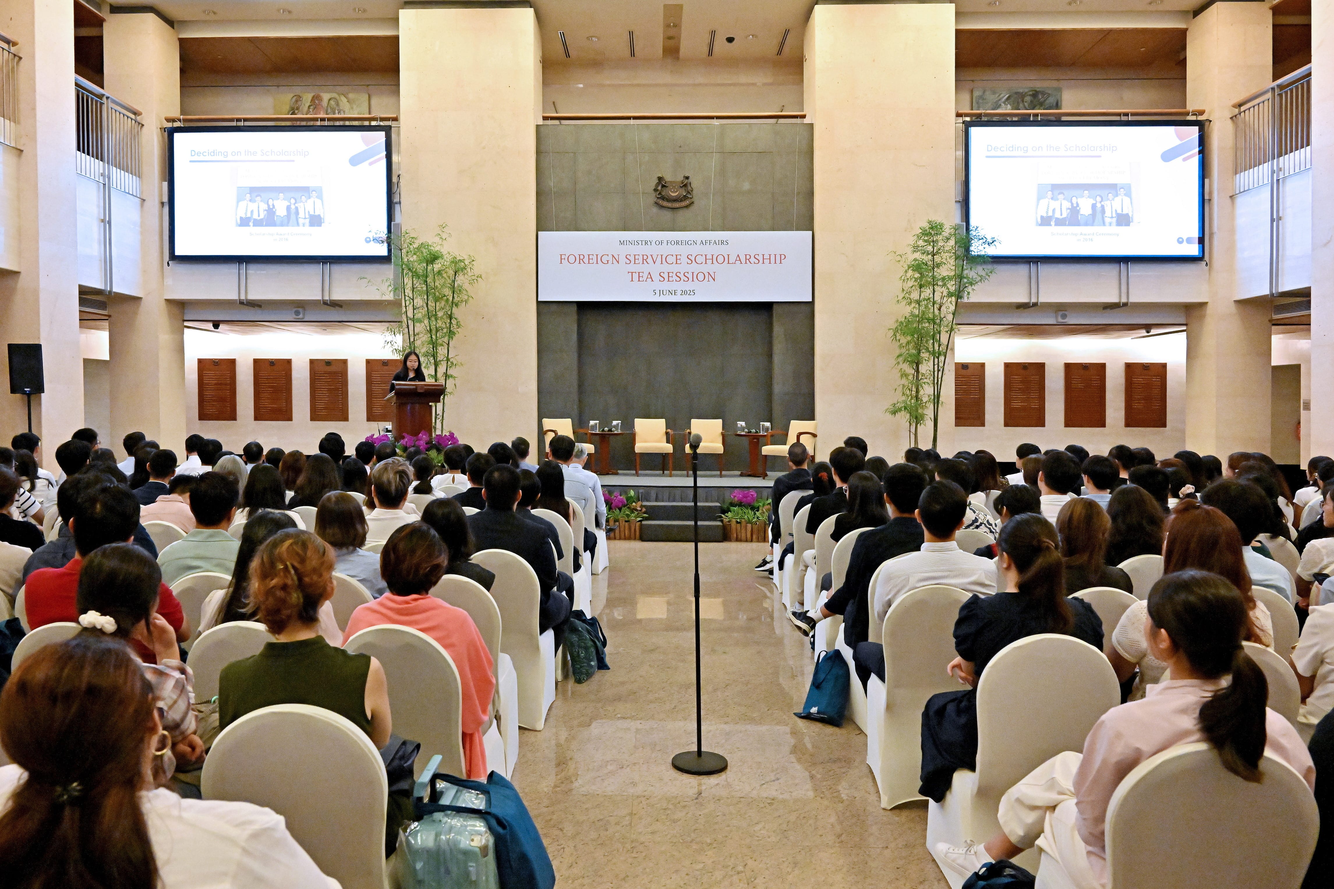 Audience attending the Foreign Service Scholarship Tea Session 2025